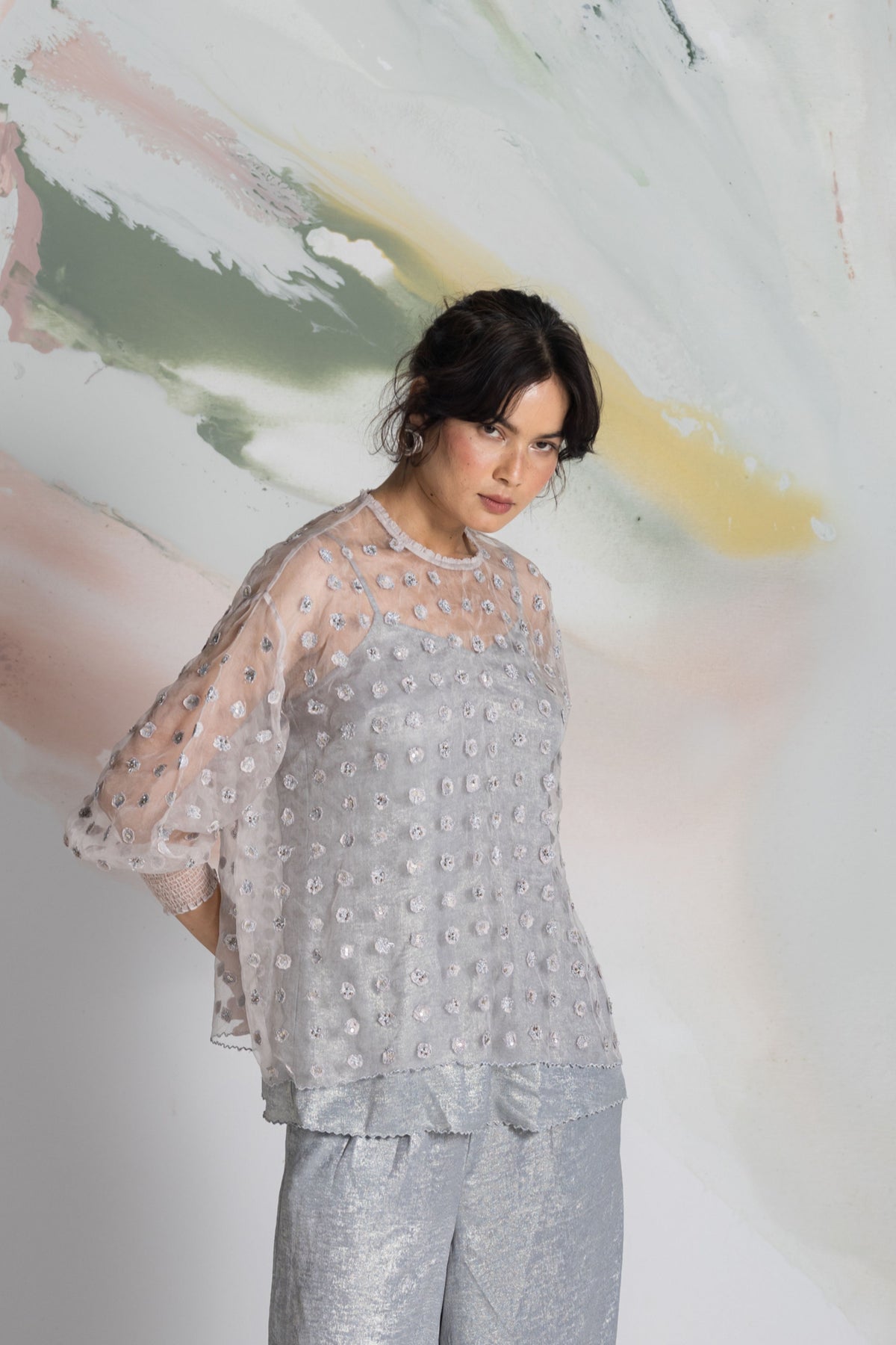 Ditsy Mist Top