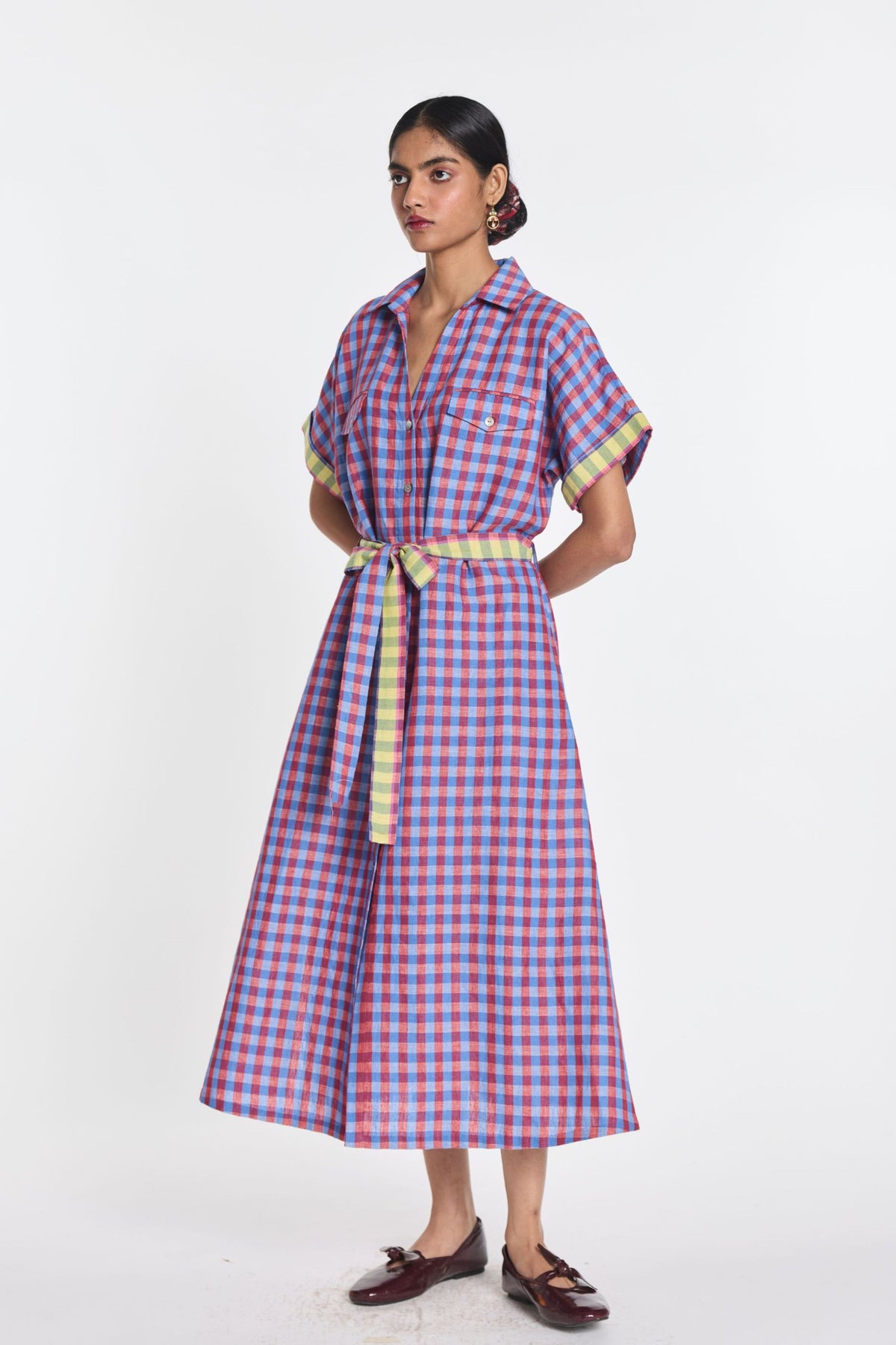 Selah Gingham Check Dress