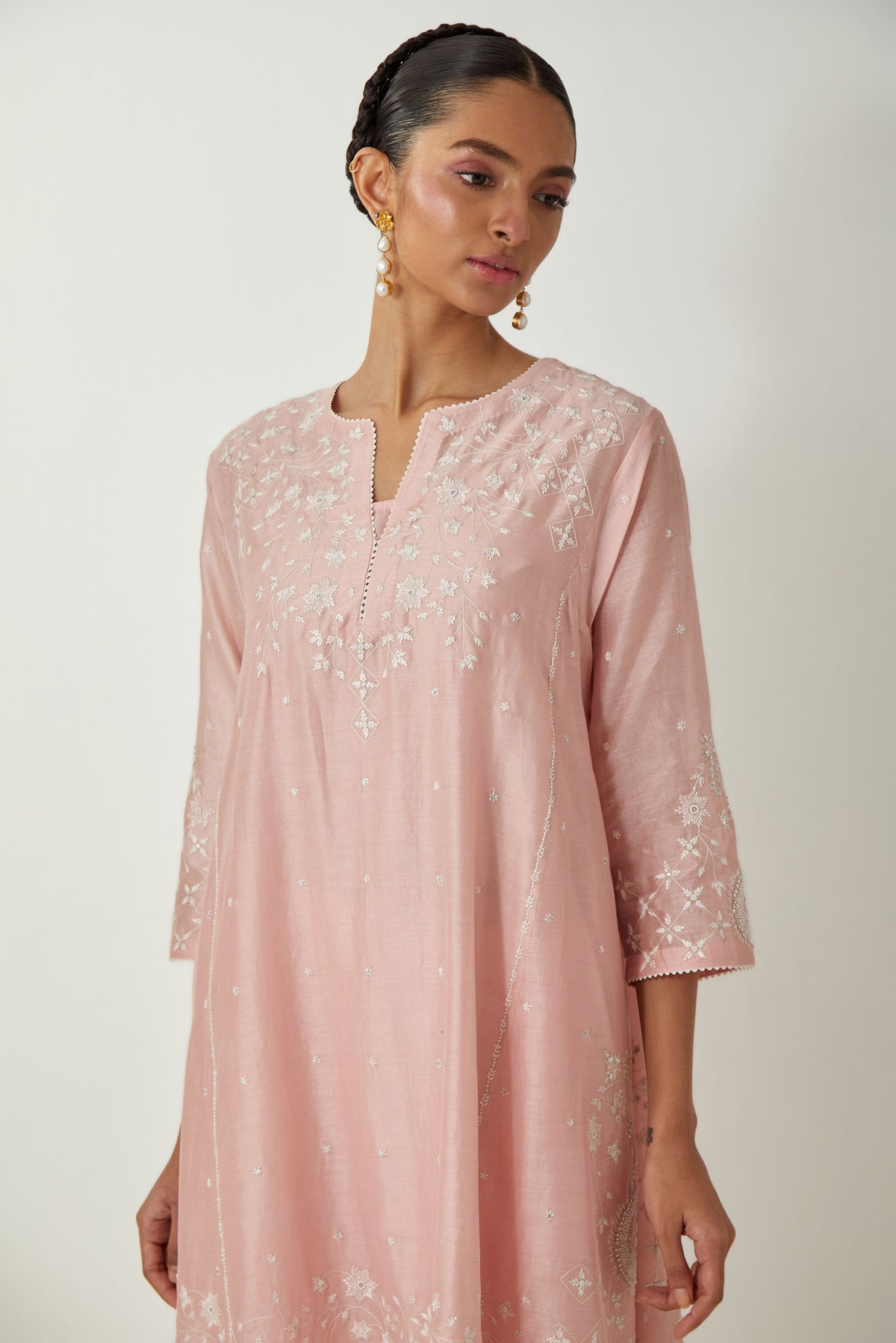 Pink Kalidar Kurta Set