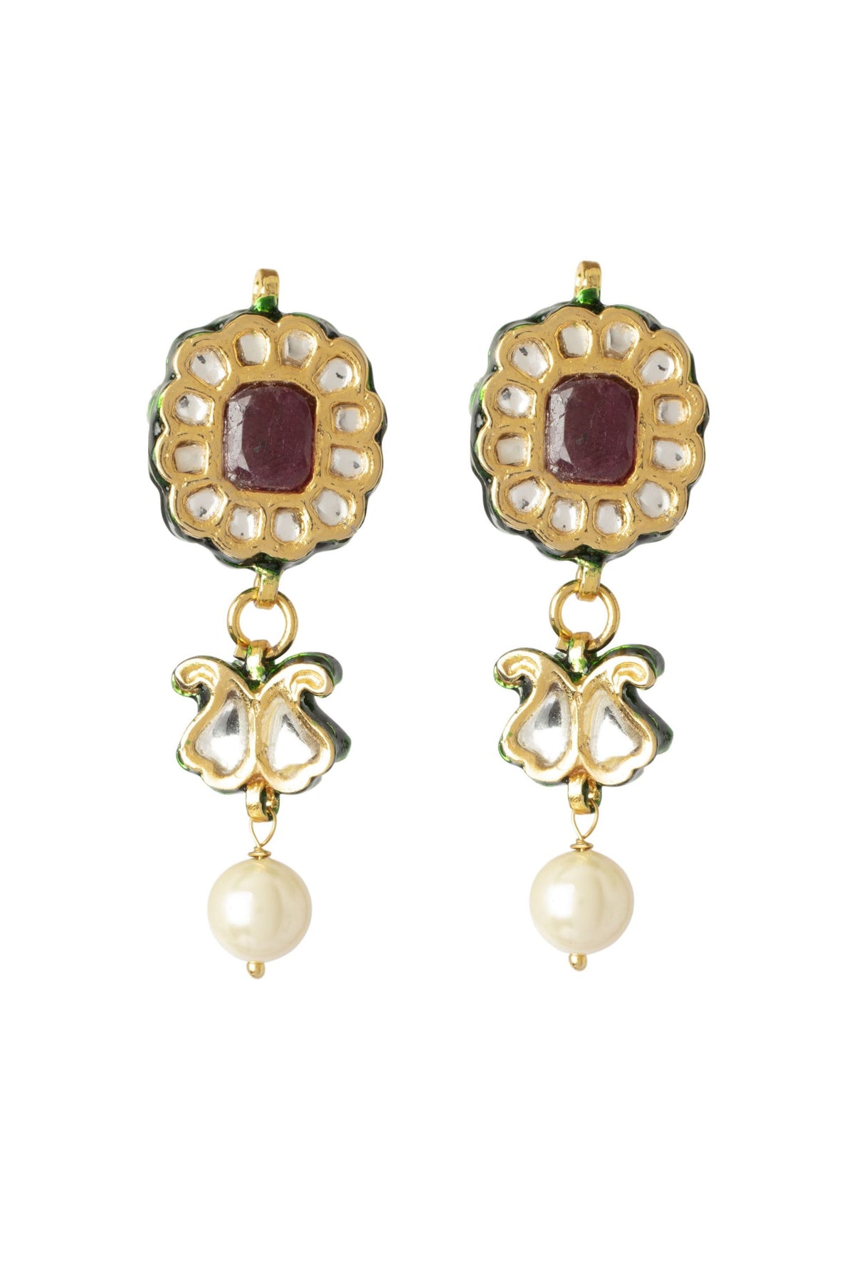 Inaayat Multicolored Kundan Polki Necklace Set