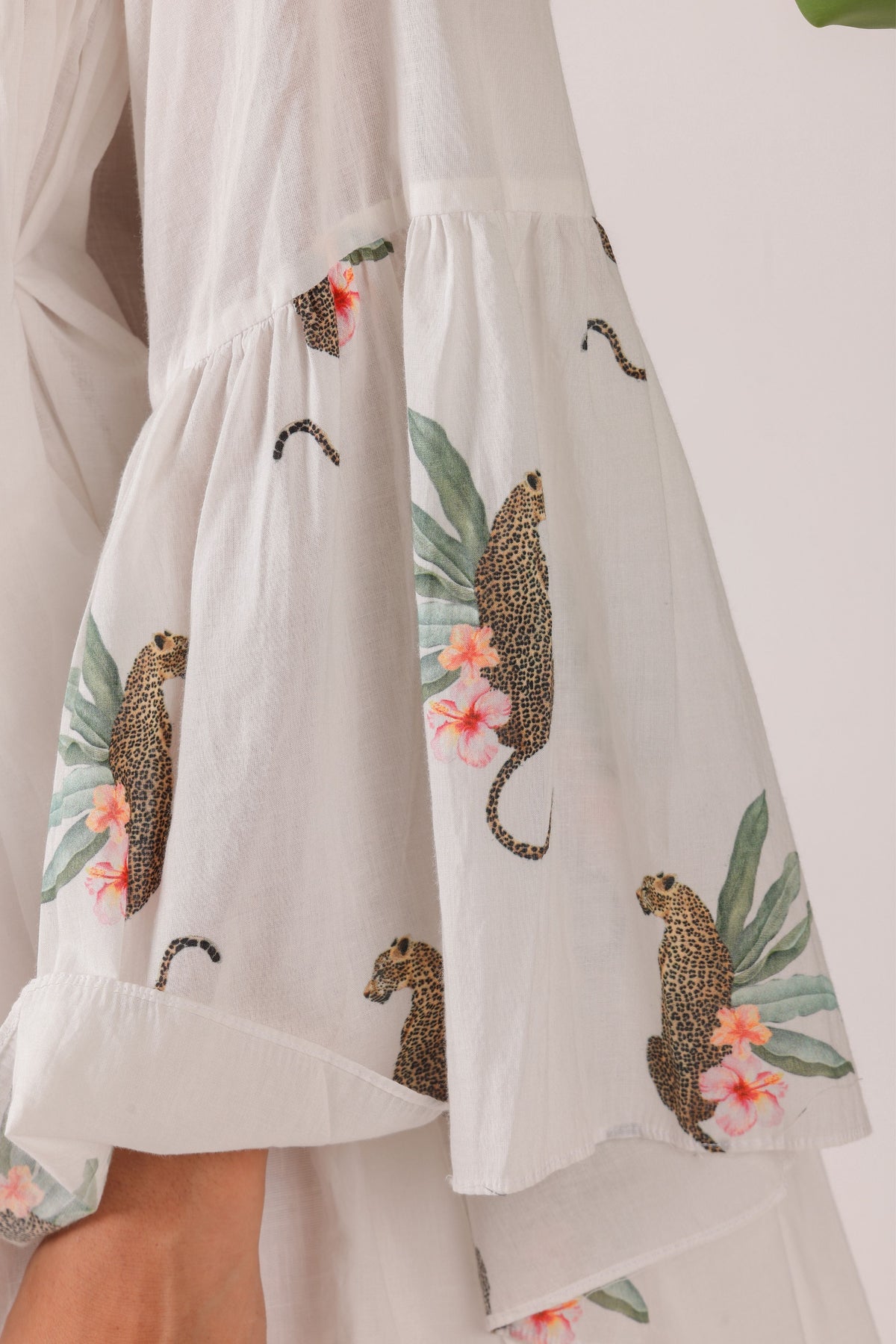 Hand Embroidered Leopard Print Top
