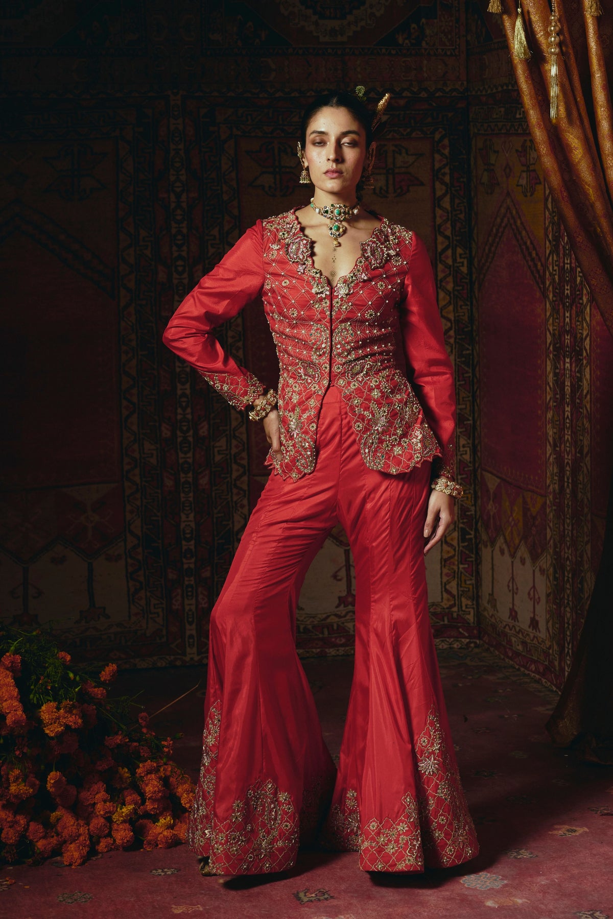 Jacket and Sharara Set