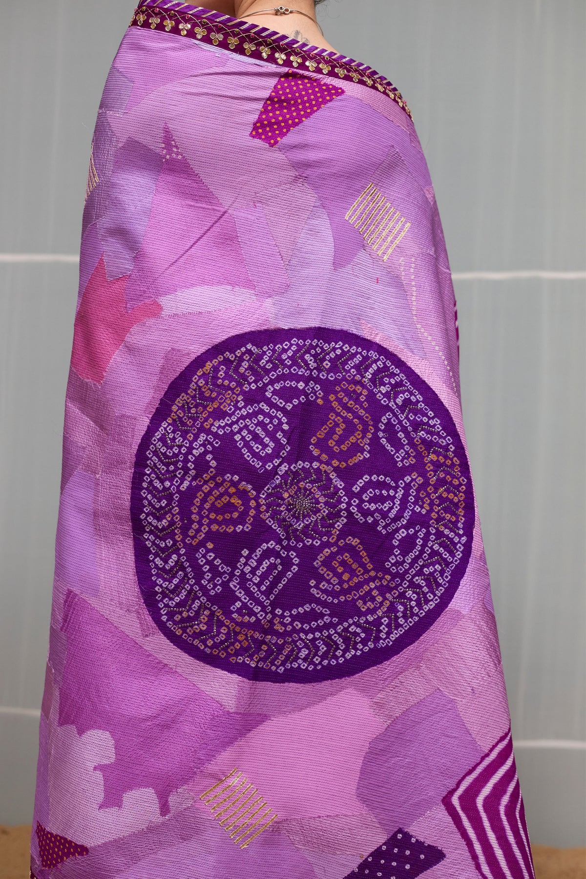 Puple Boond Saree