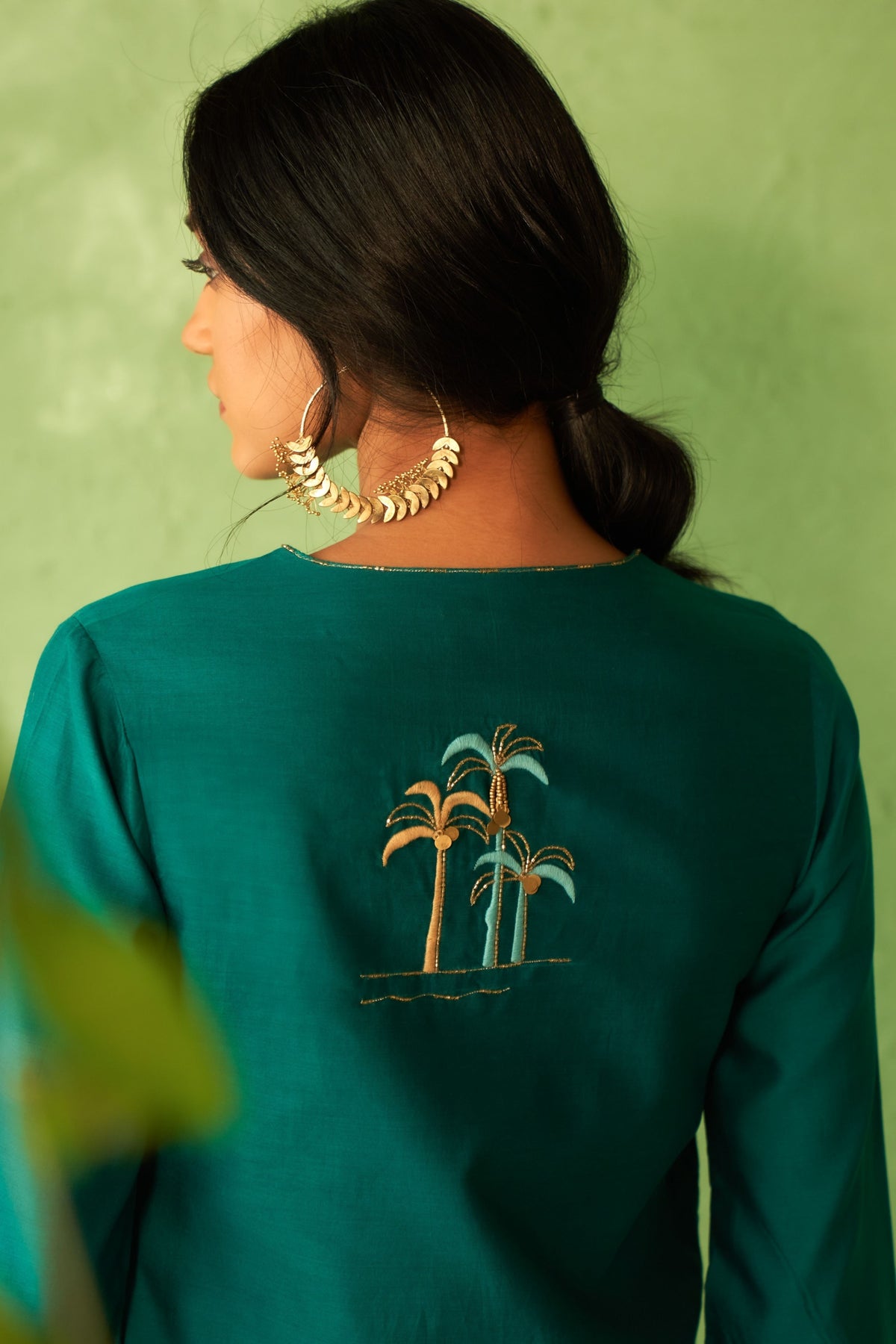Peacock Green Kurta Set
