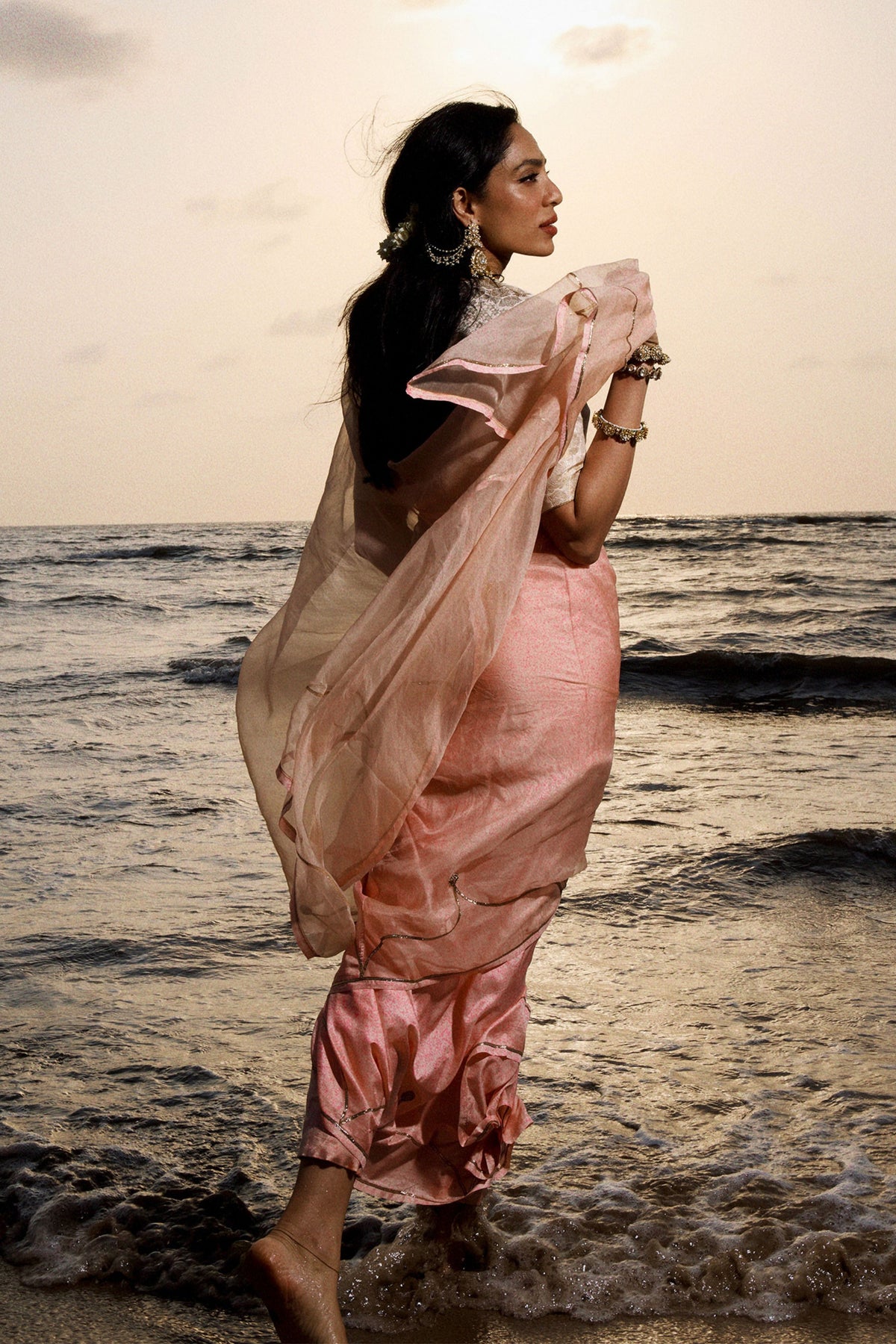Kirati Pale Pink Saree