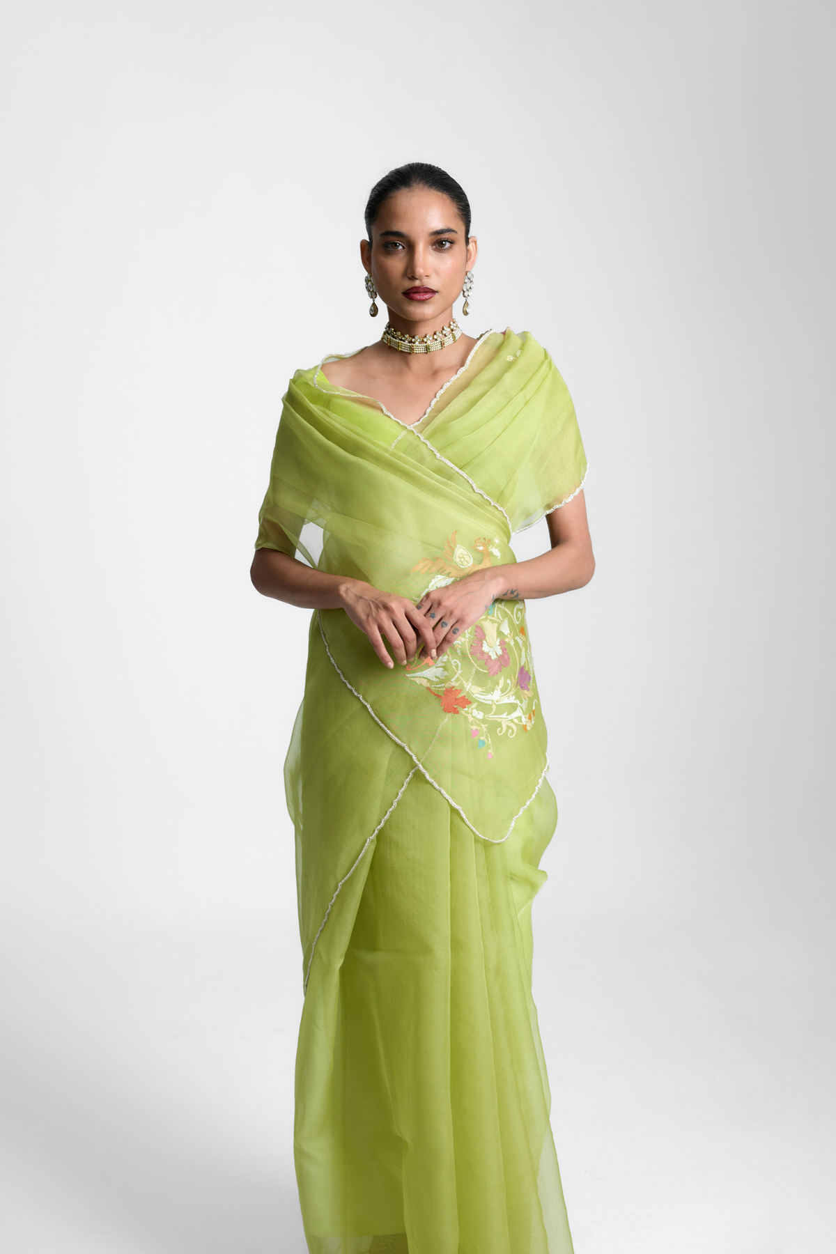 The Emerald Mist Saree