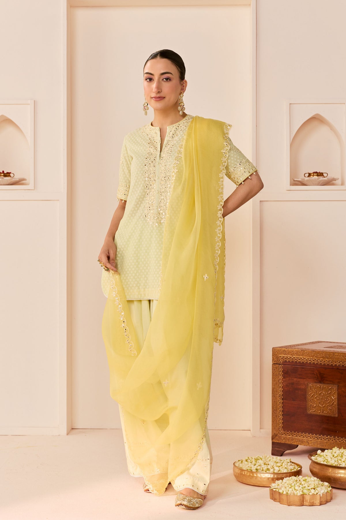 Anaisha Mint Green Short Kurta Set