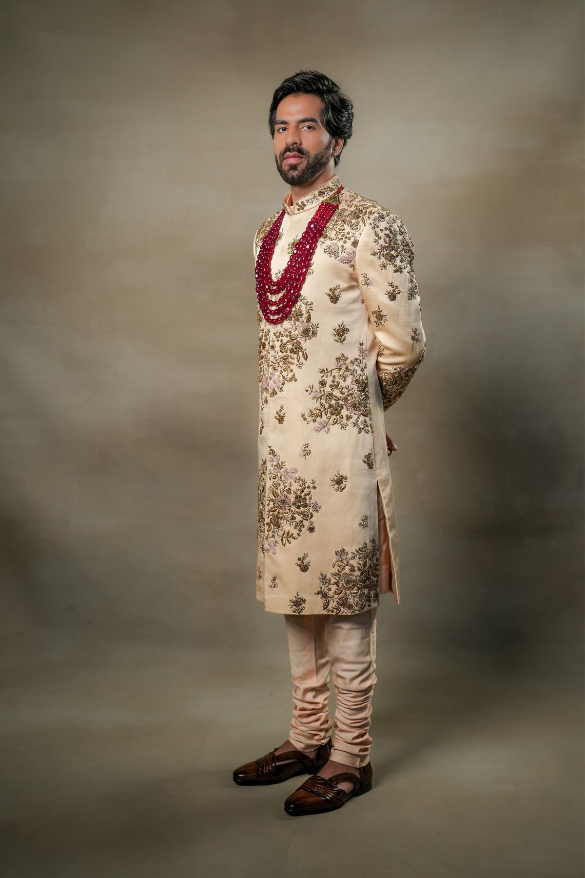 Frosted Almond Sherwani
