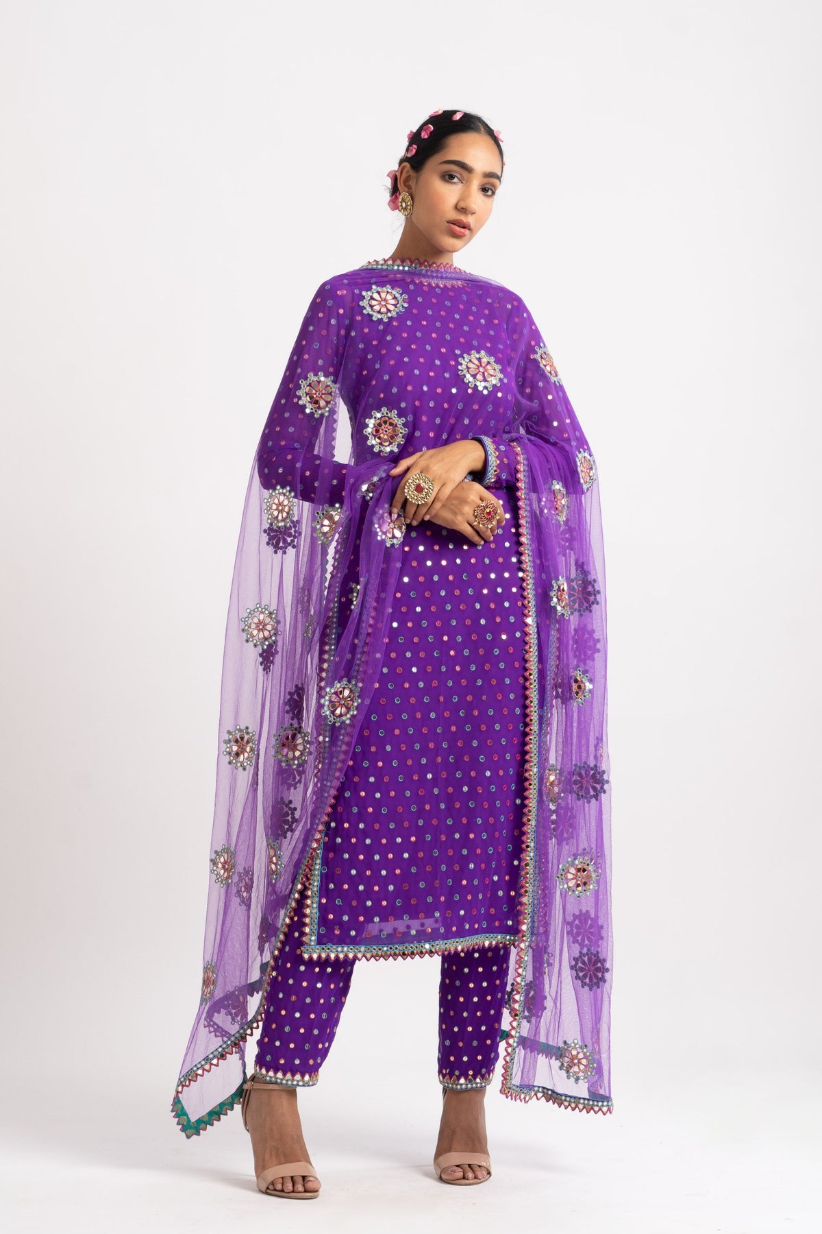 Purple kurta set