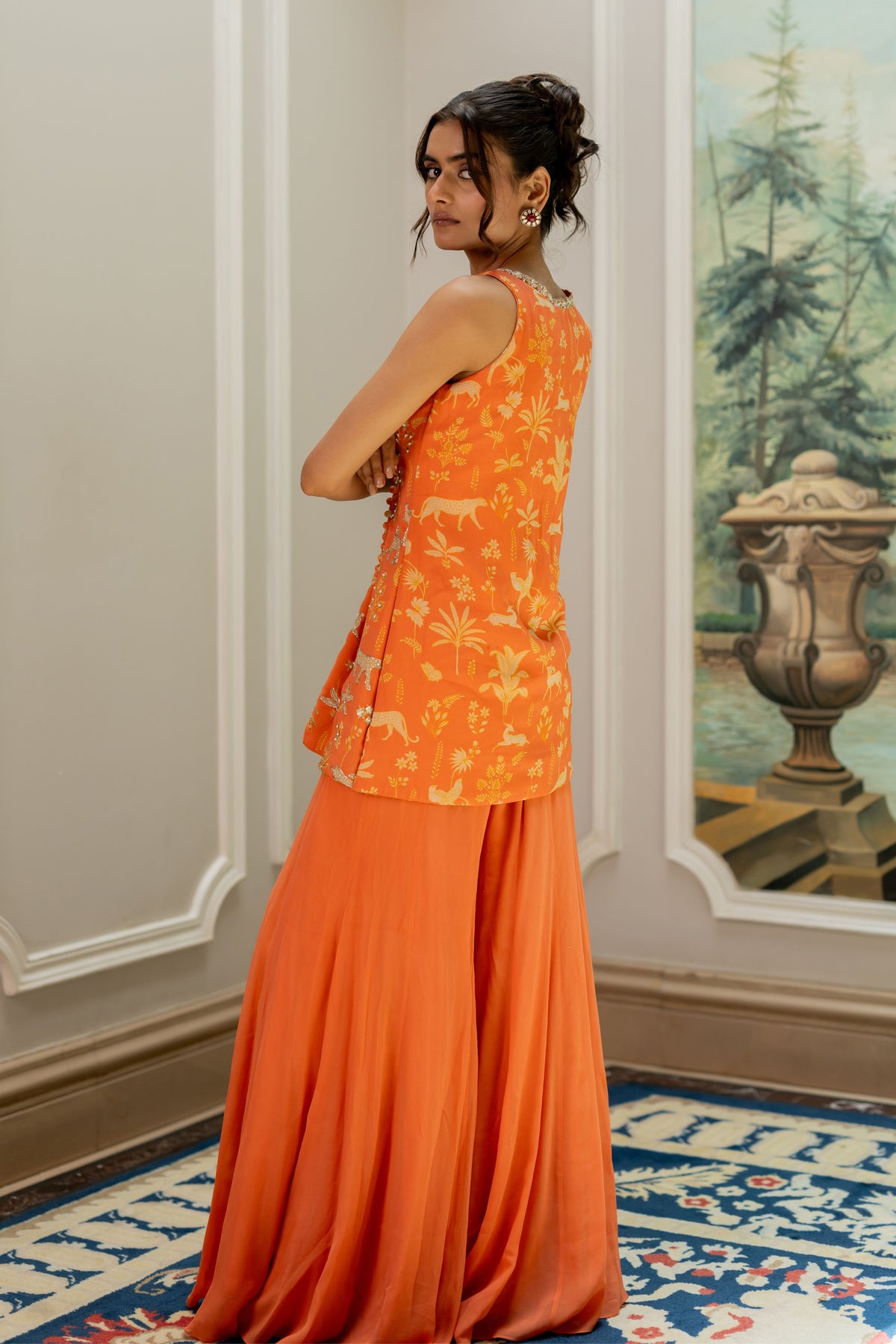 Yanika Sharara Set in Orange