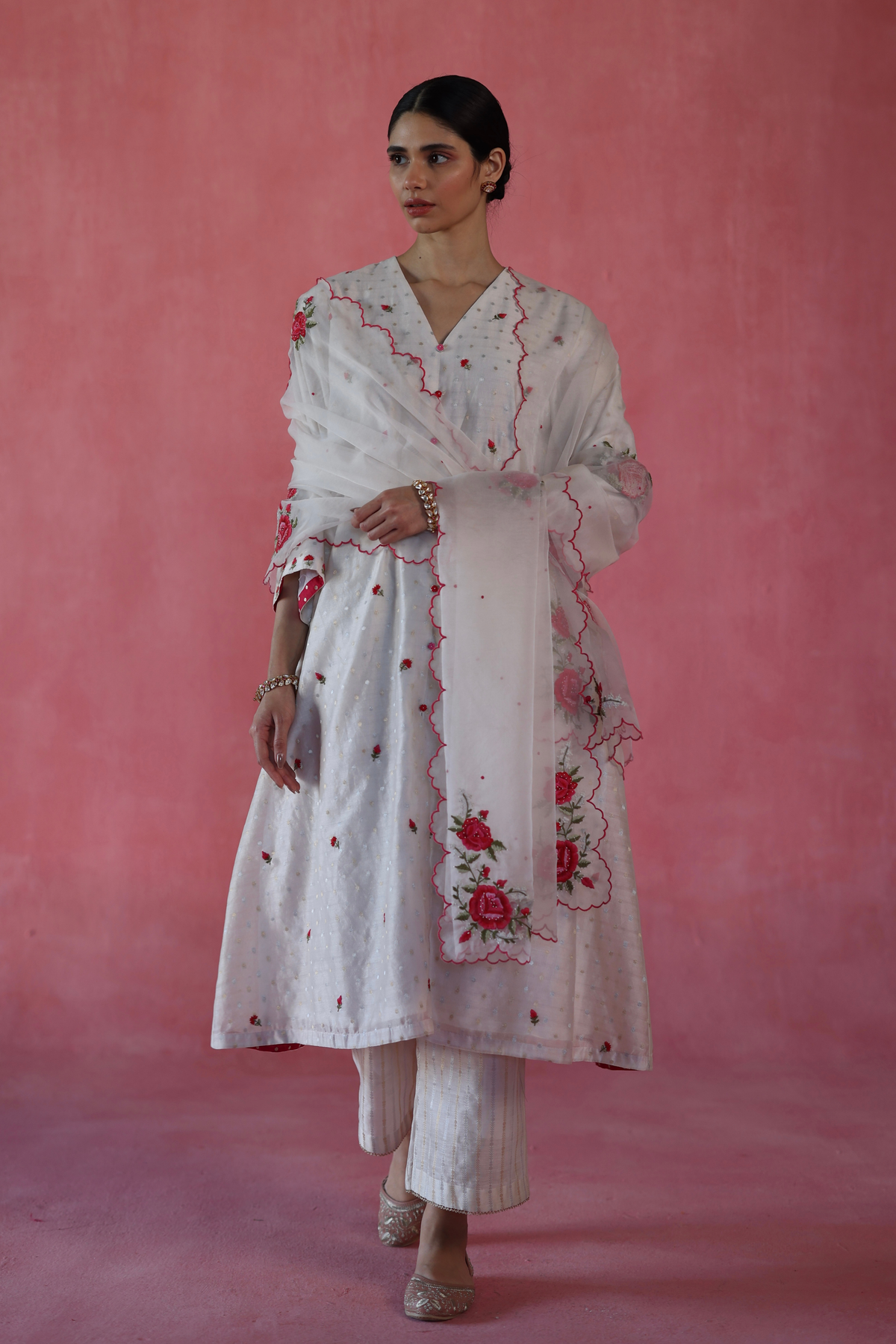 Ivory Zaafran Kurta Set