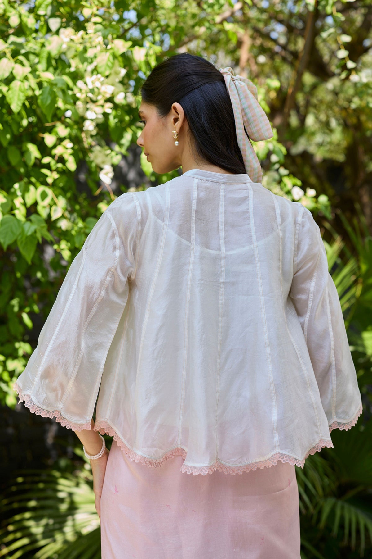 Drifting Clouds Ivory Embroidered Blouse