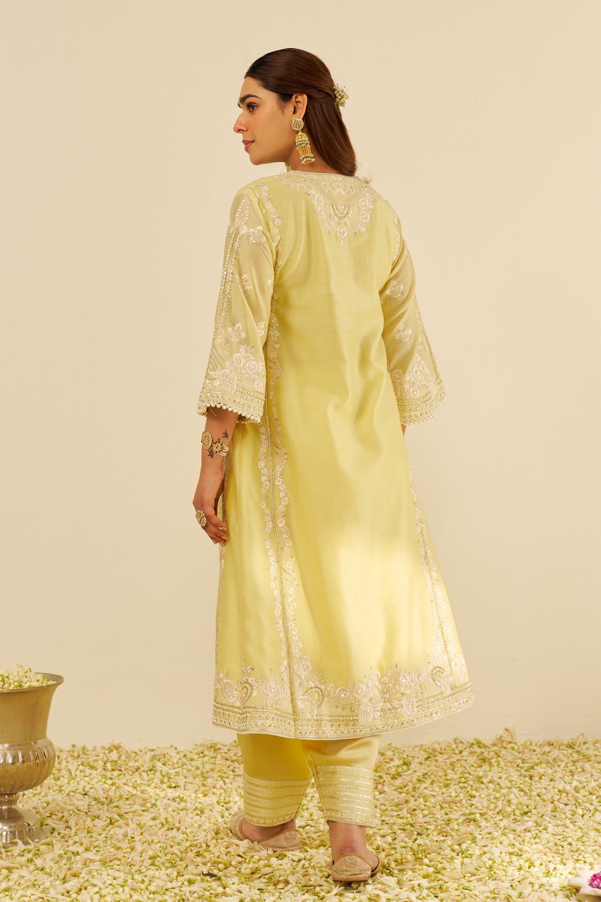Maziya Lemon Kurta With Salwar