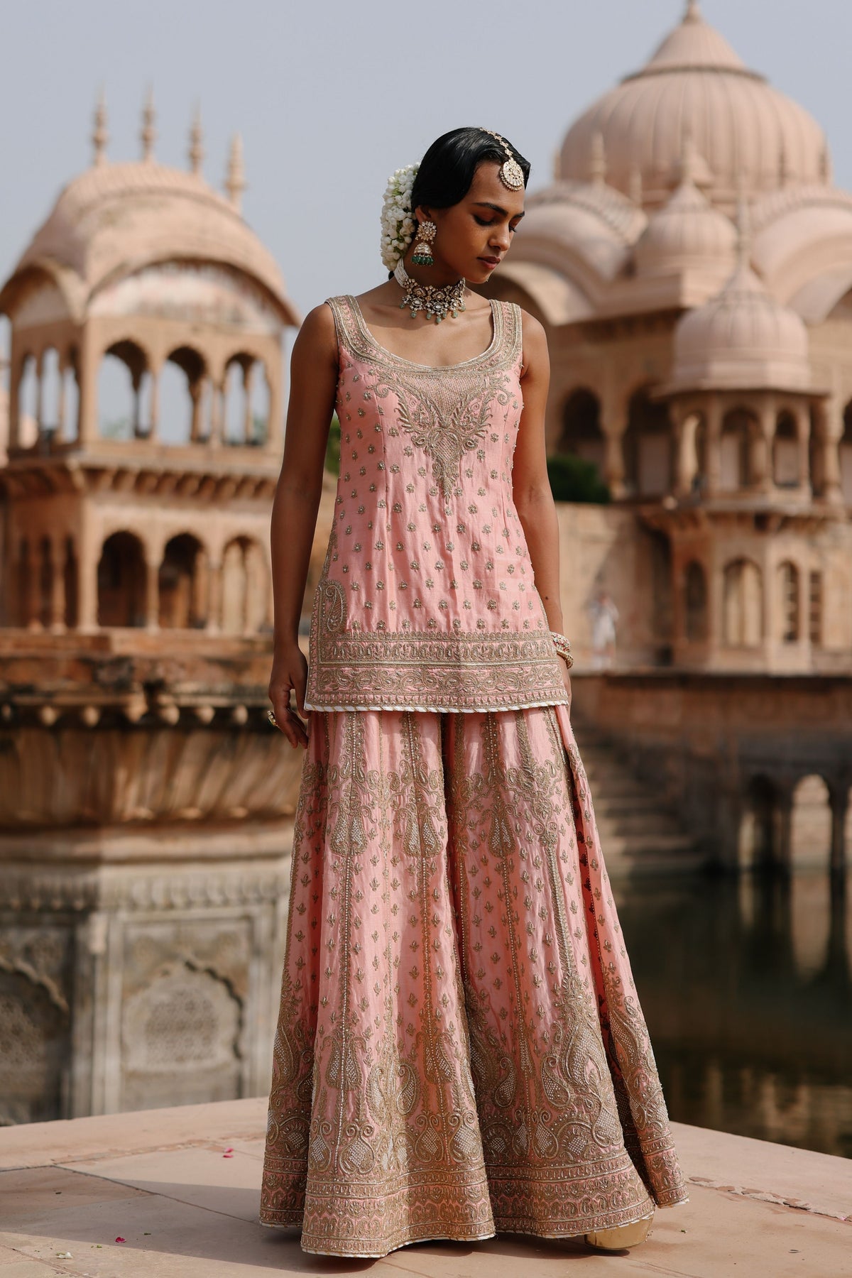 Tasnim Pink Sharara Set