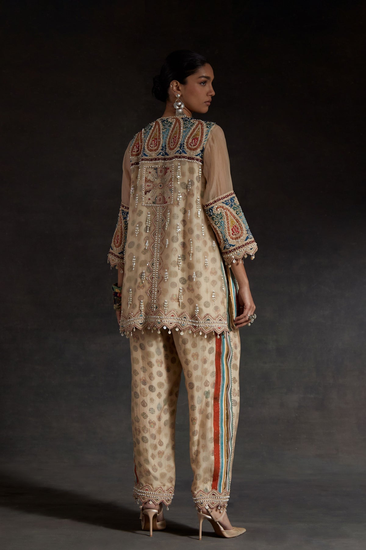 Mitra Silk Short Kurta Set