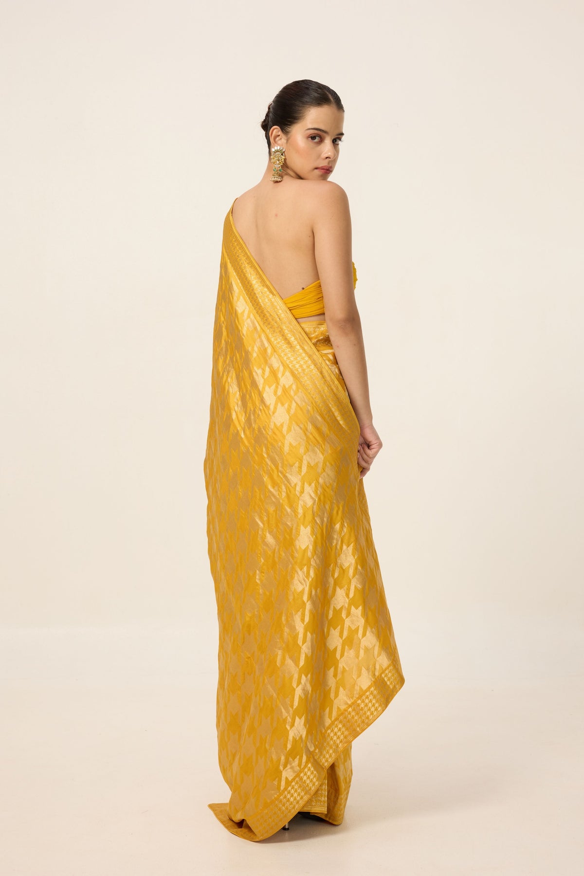 Mustard Gerum Saree