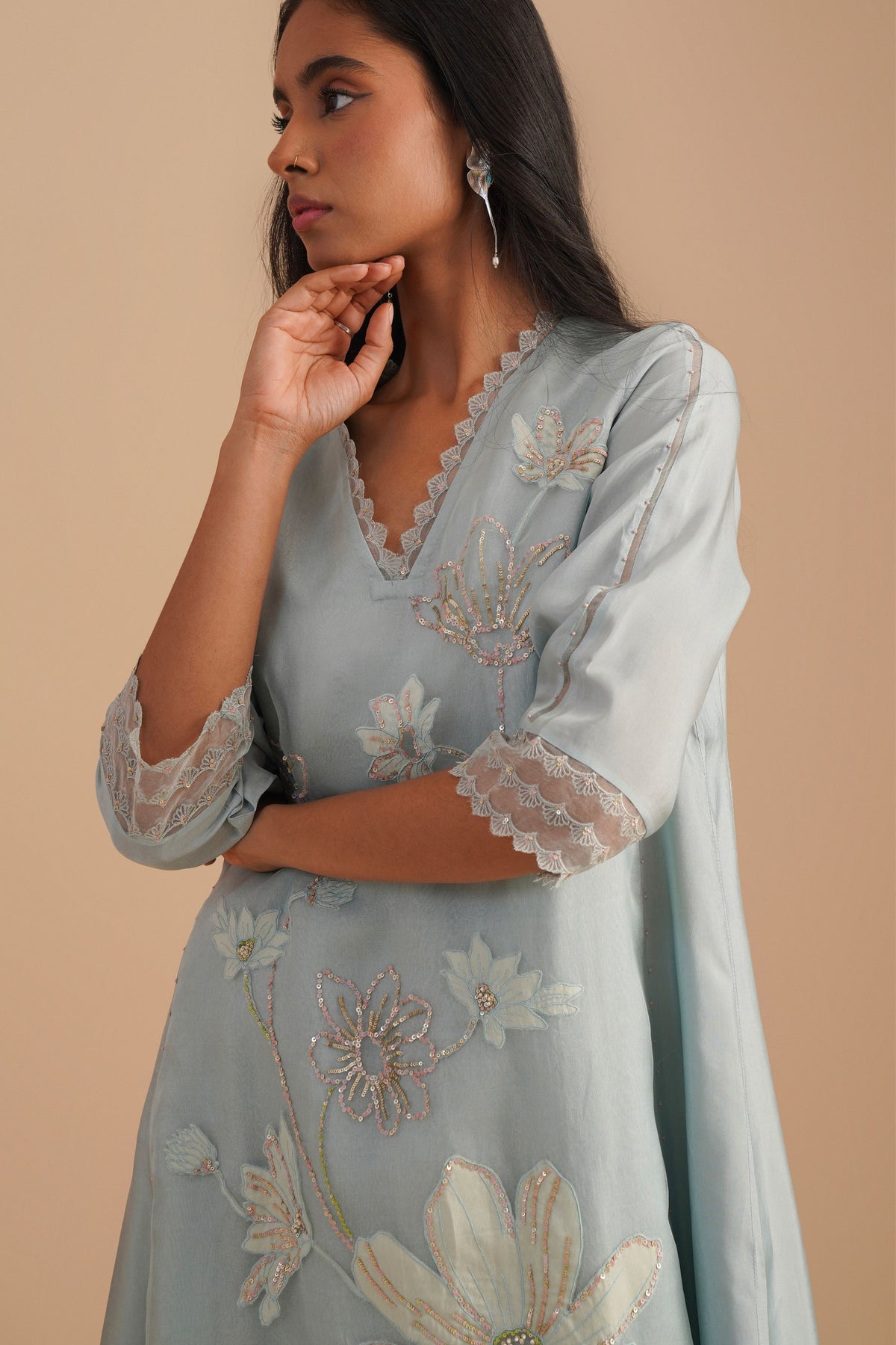 Powder Blue Kurta Set