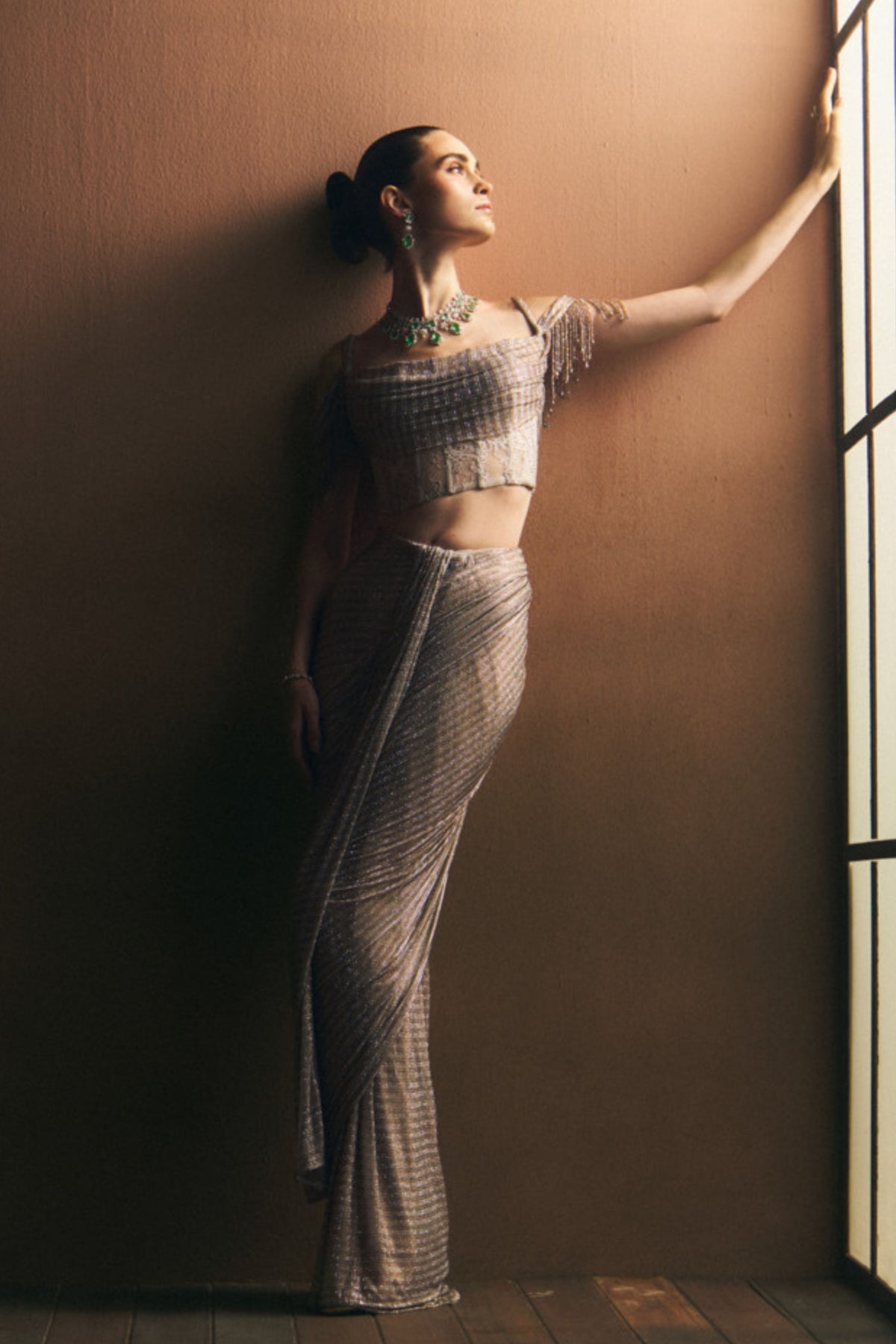 Mist Drape Saree Set