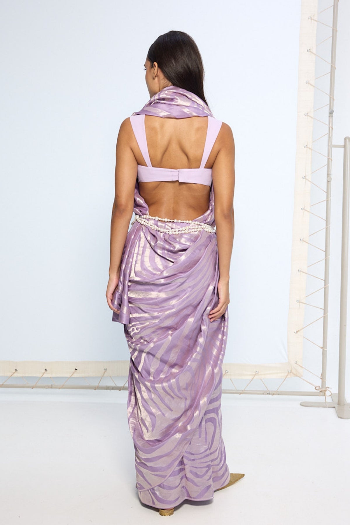 Handwoven Lavender Silk Saree