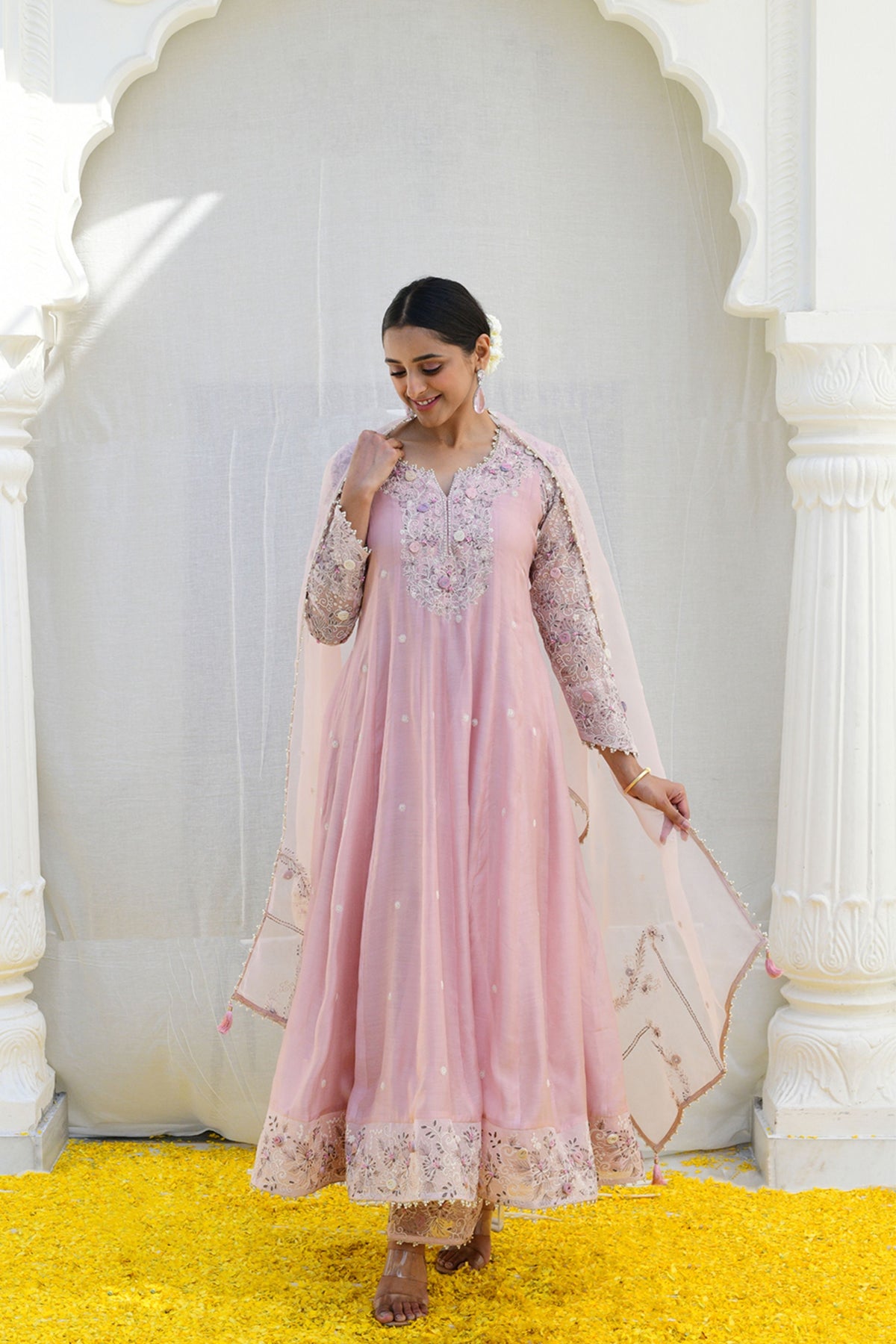 Pink Reef Anarkali set