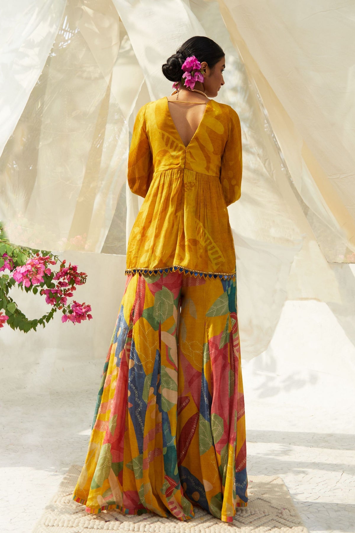 Mustard Sharara Set