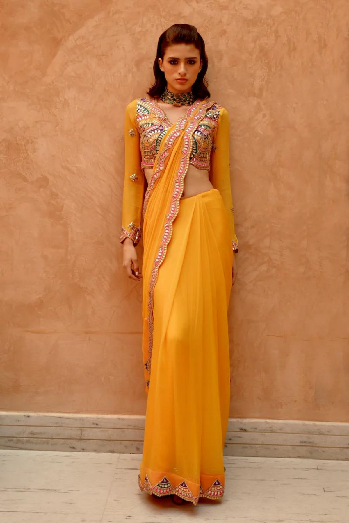 Pre-stitched Saree Set