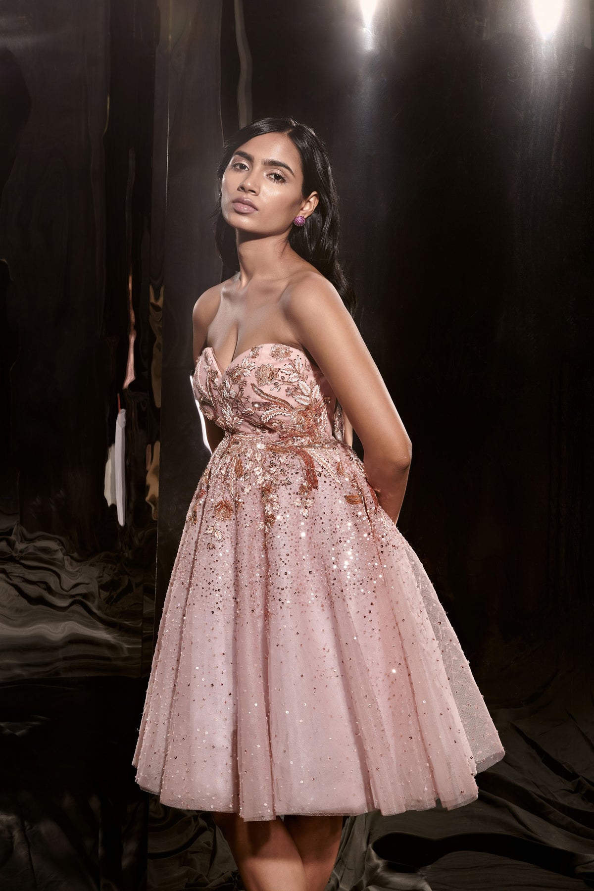 Rose Pink Embroidered Dress