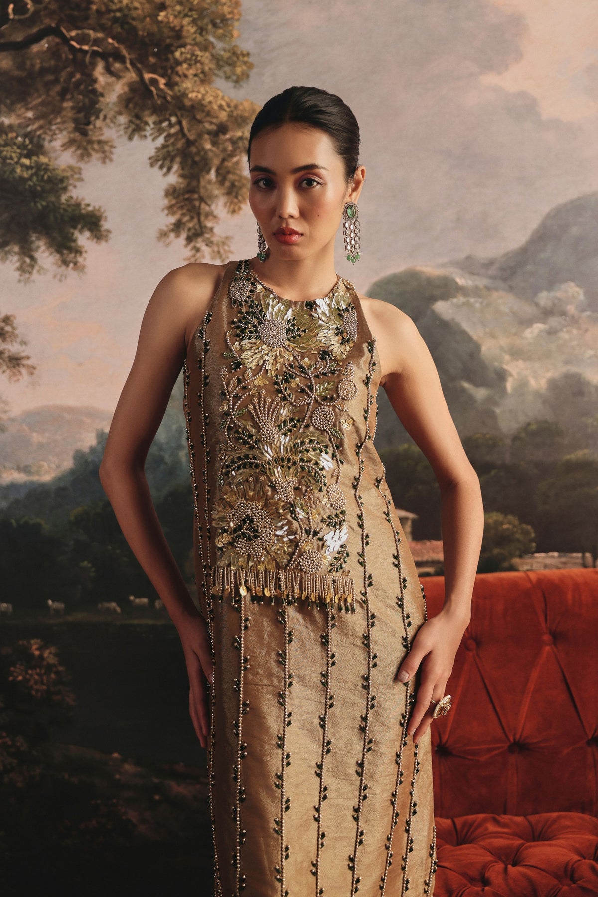 golden tissue dress Karam Gold Tissue Dress