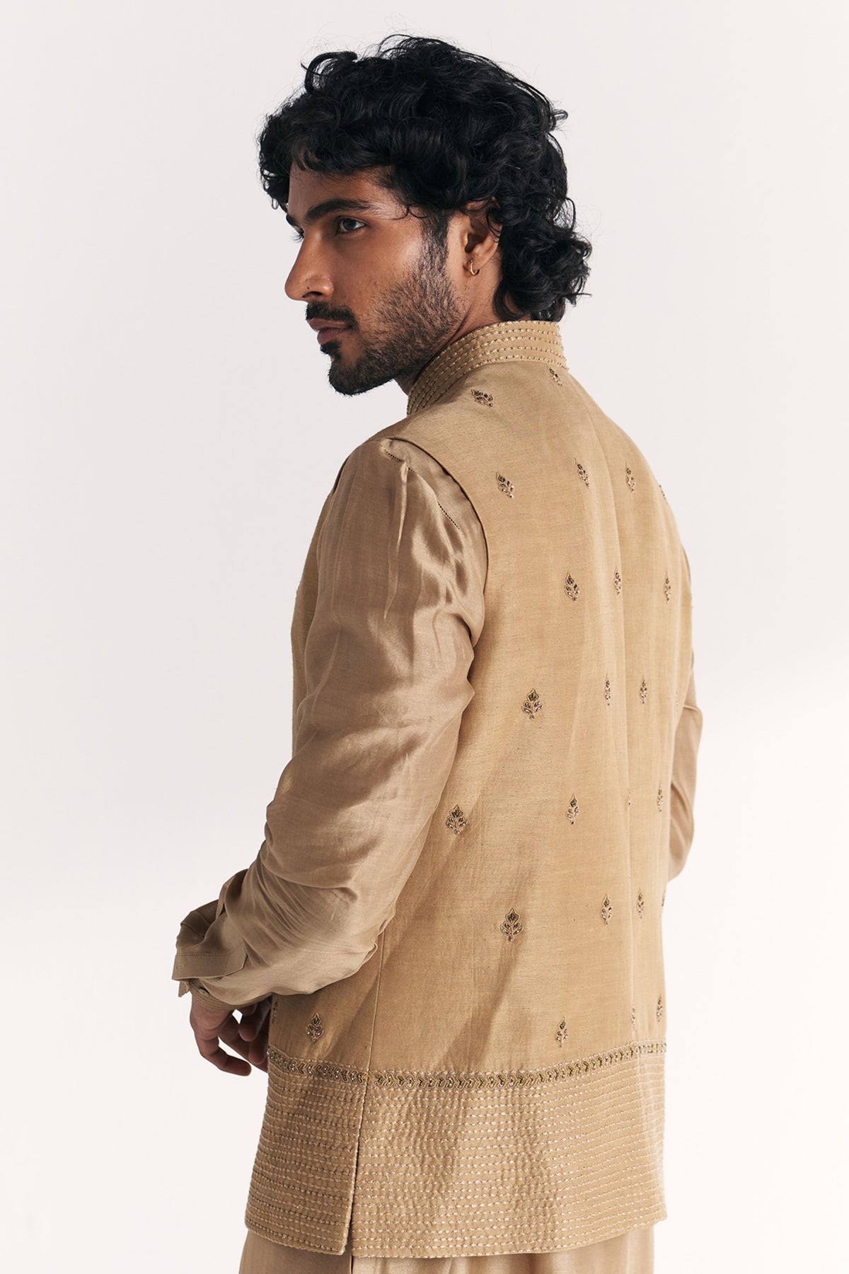 Yawar Green Nehru Jacket Set
