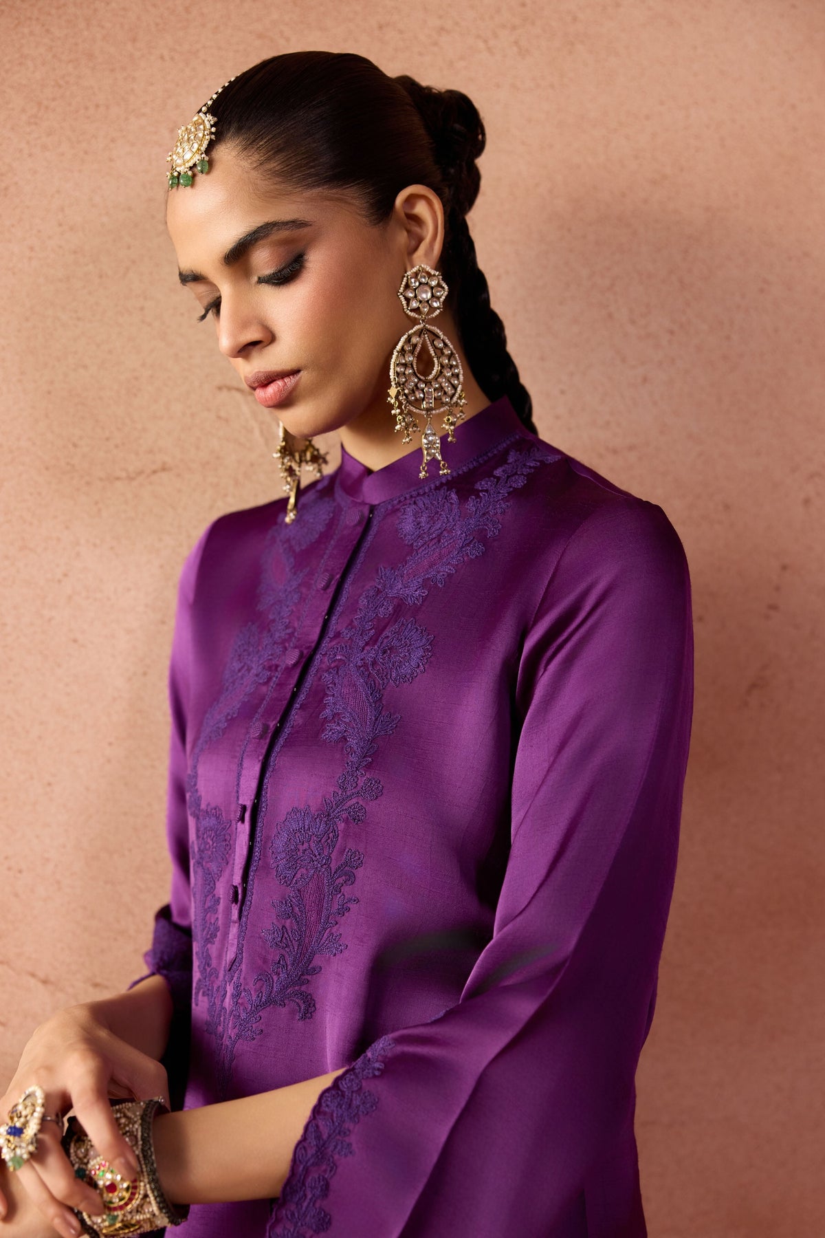 Purple Kurta Set
