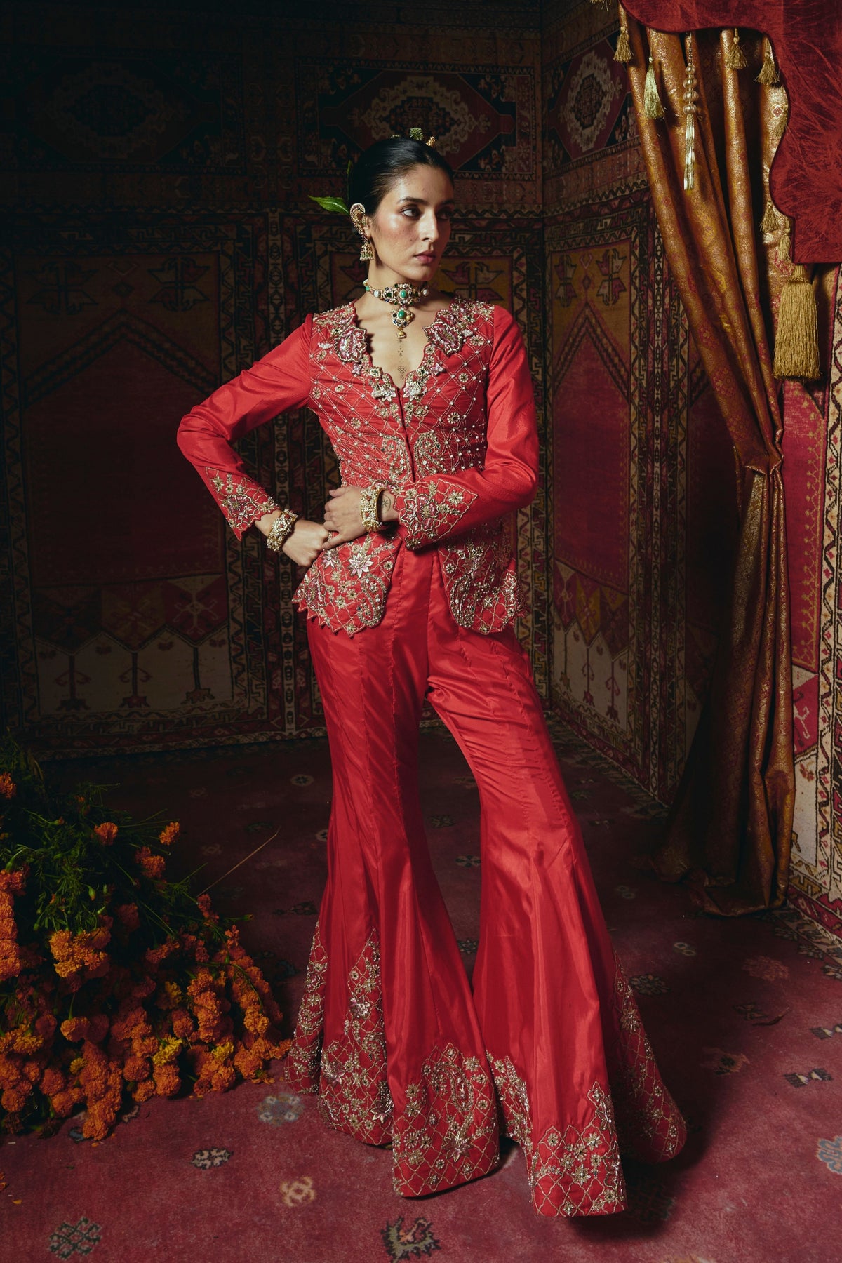 Jacket and Sharara Set