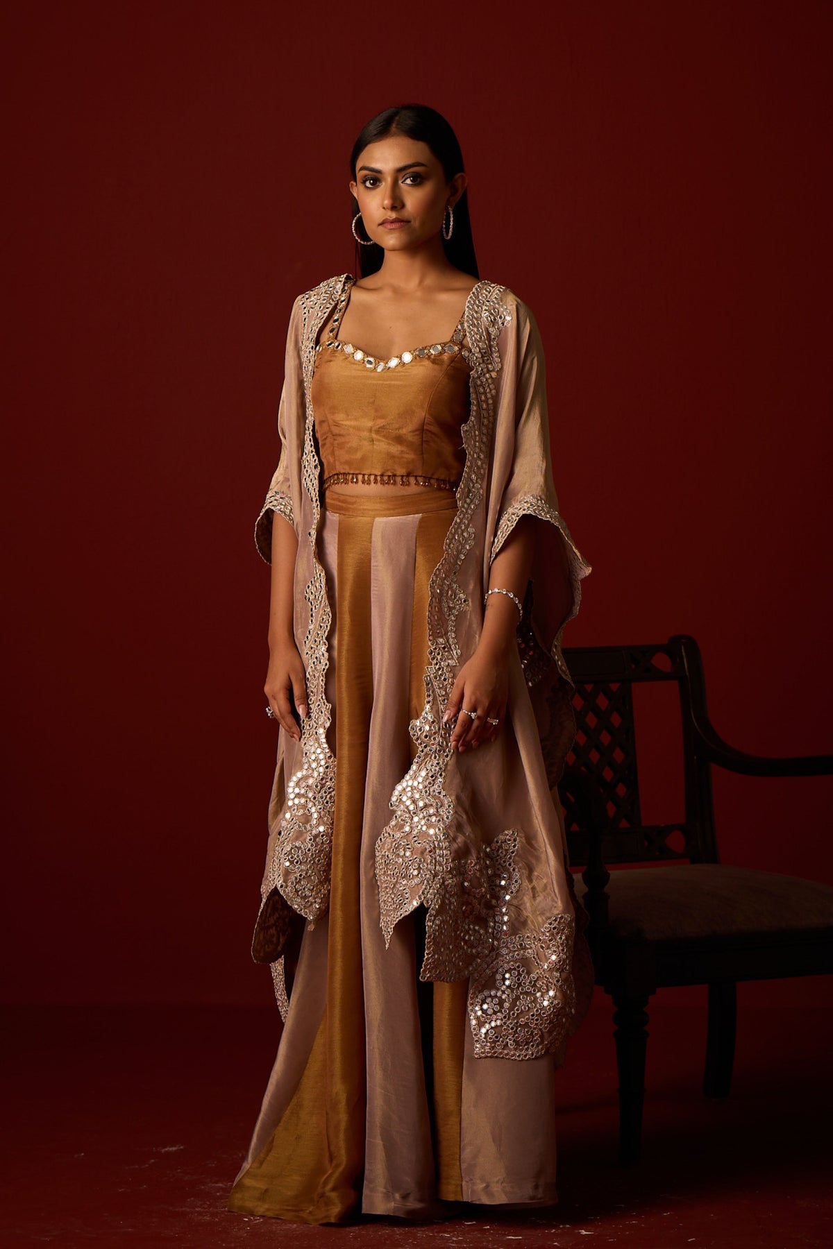 Tissue Mirror Work Cape