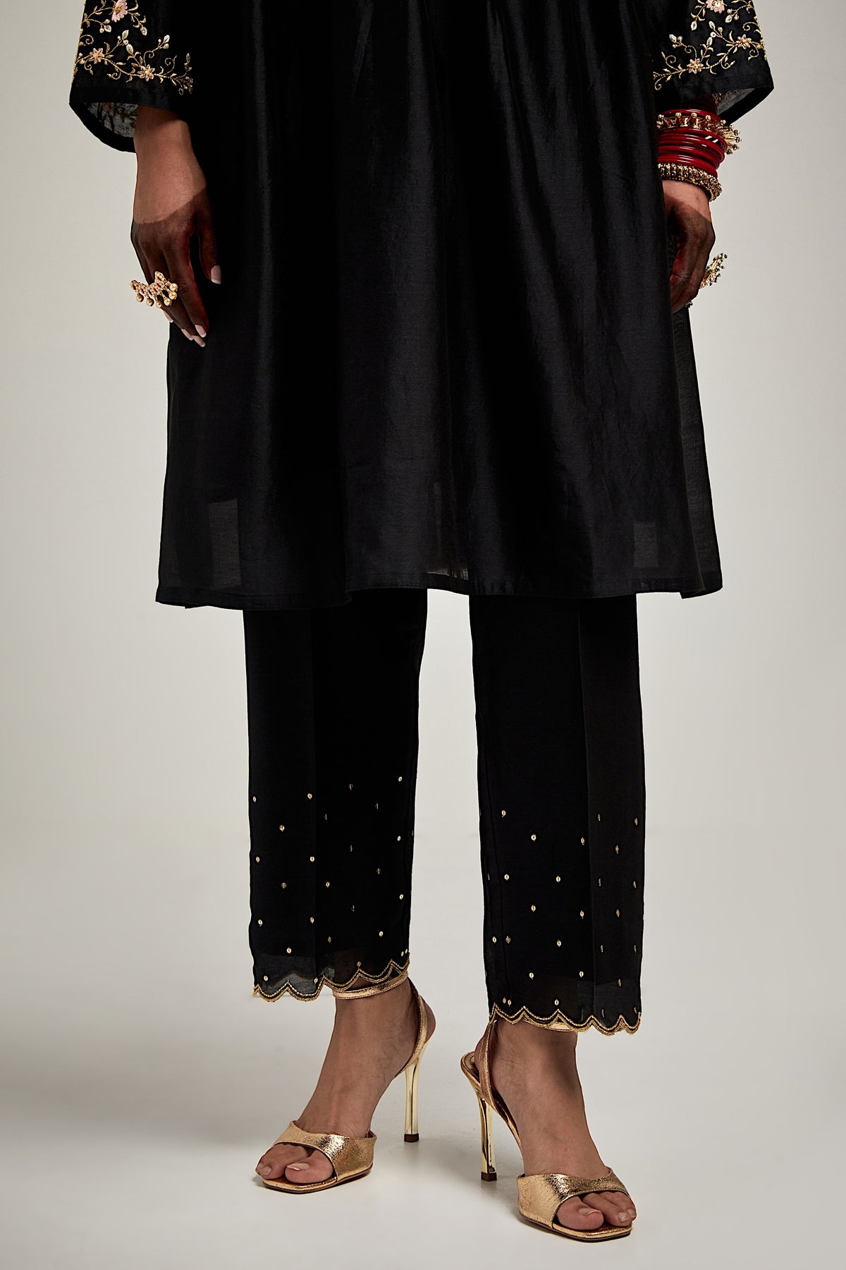 Black Short Kurta Set