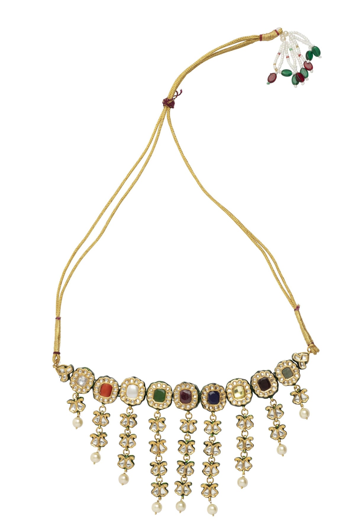 Inaayat Multicolored Kundan Polki Necklace Set