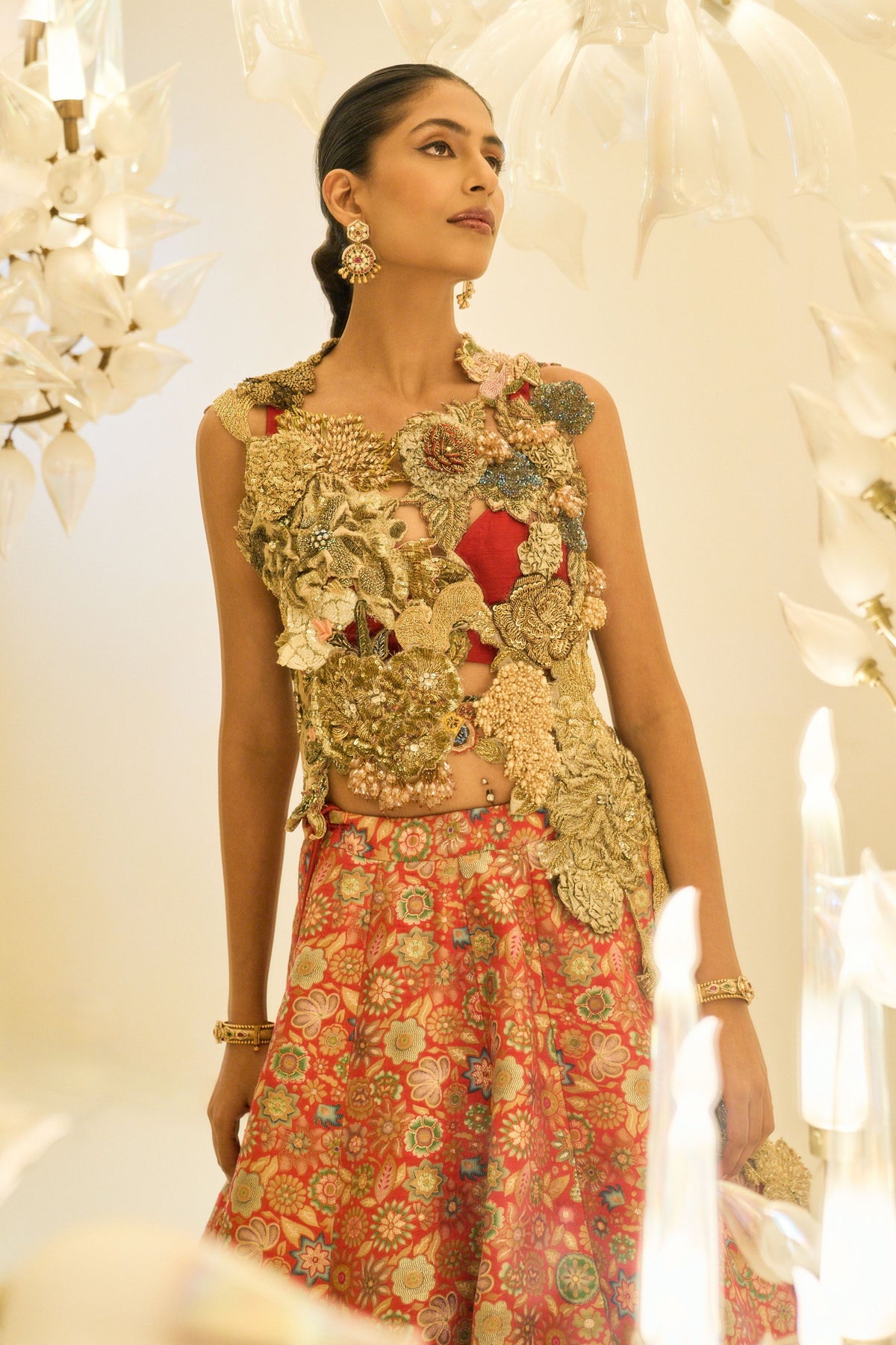 Brocade Skirt Set