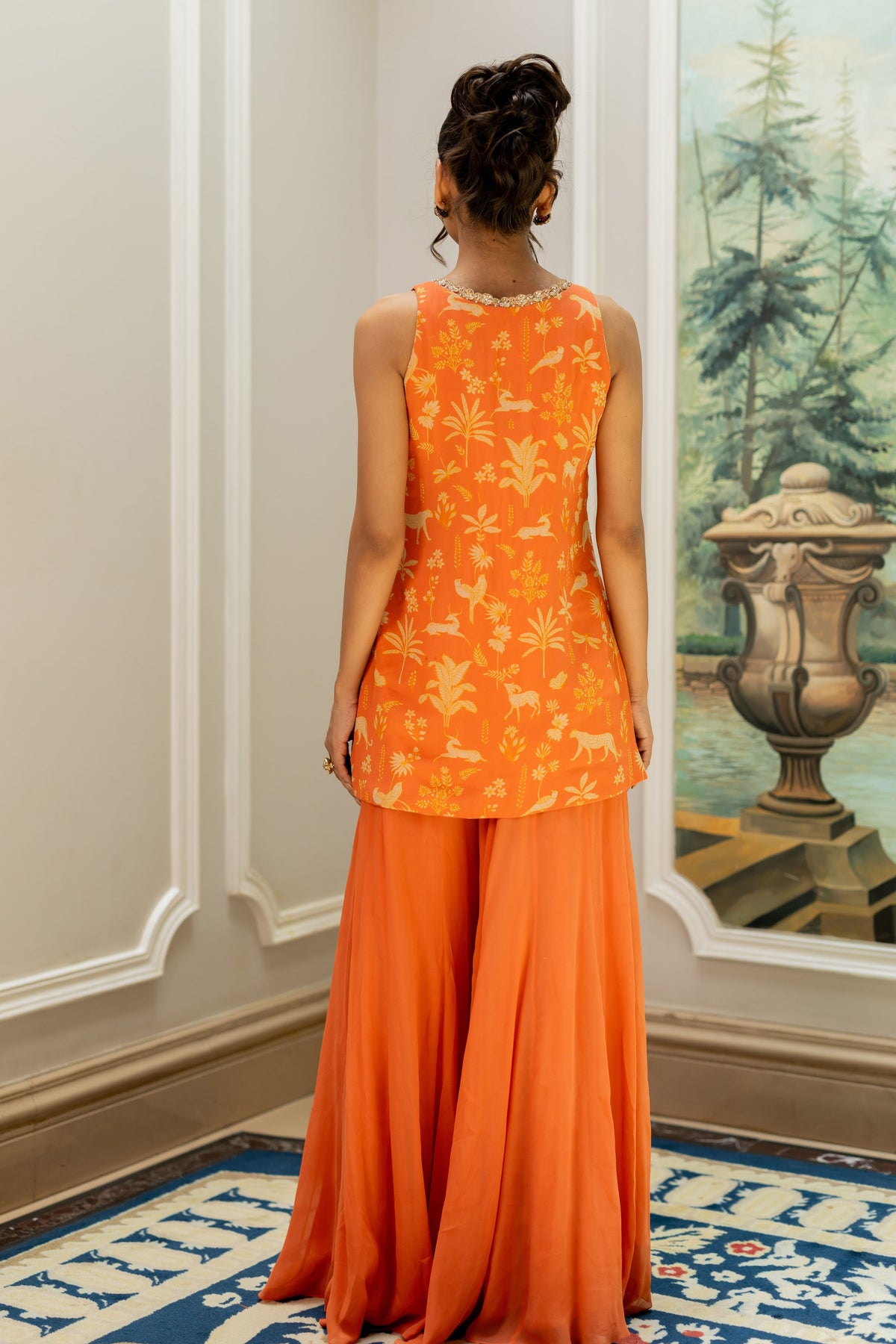 Yanika Sharara Set in Orange