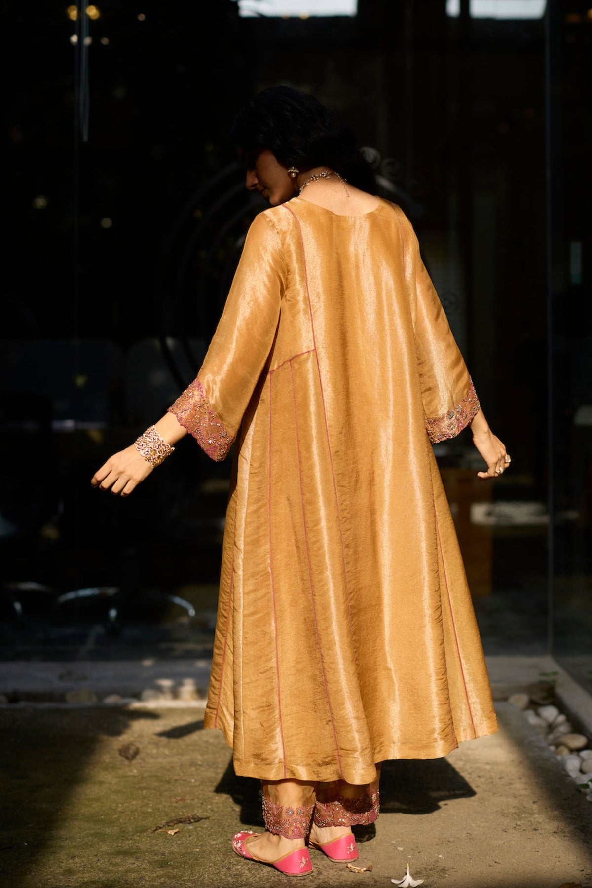 Mustard Dhara Kurta Set