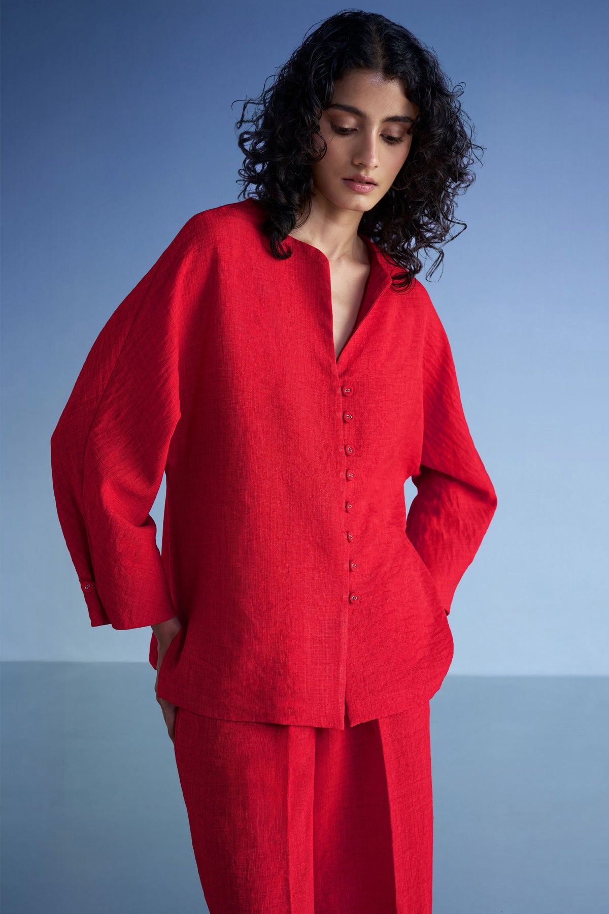 Red Wide-legged Pants