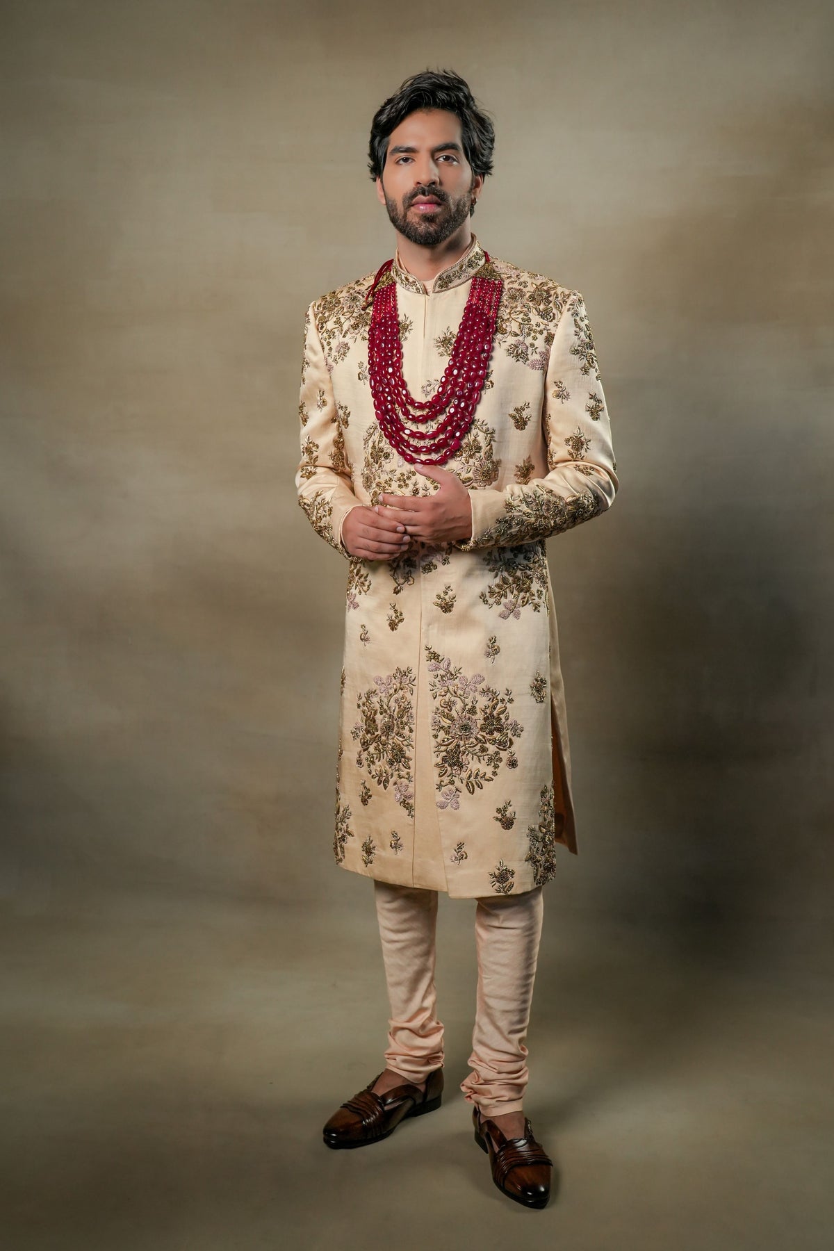 Frosted Almond Sherwani