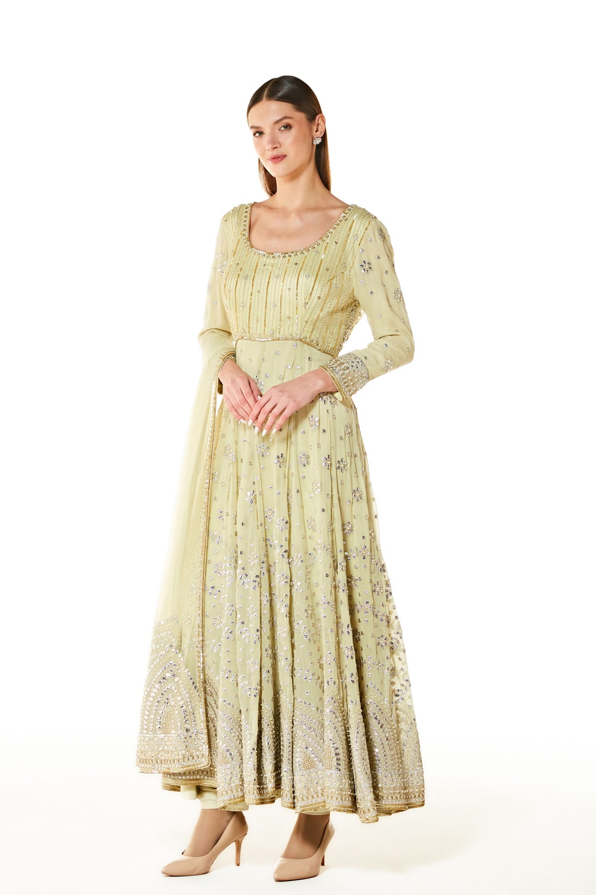 Ayat Sage Anarkali Set