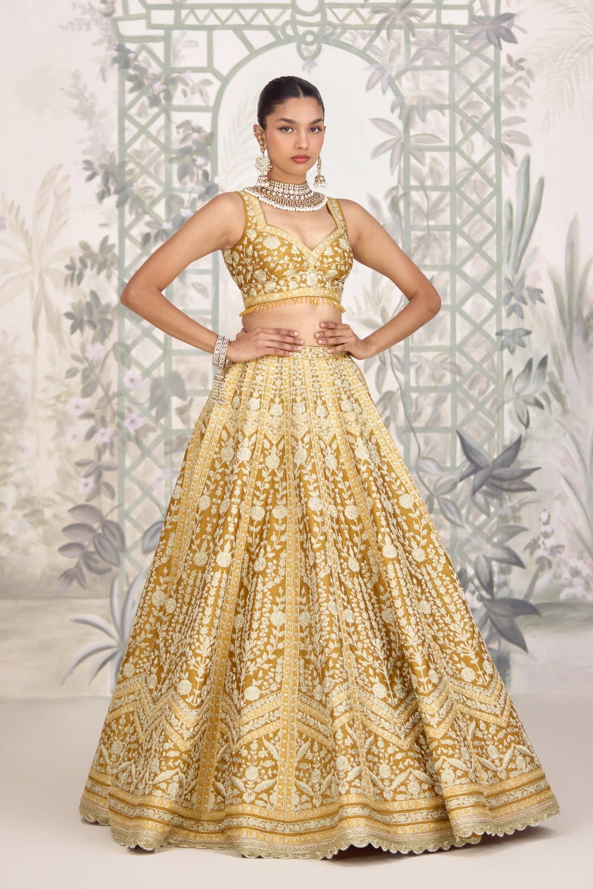 Yellow Mustard Lehenga Set