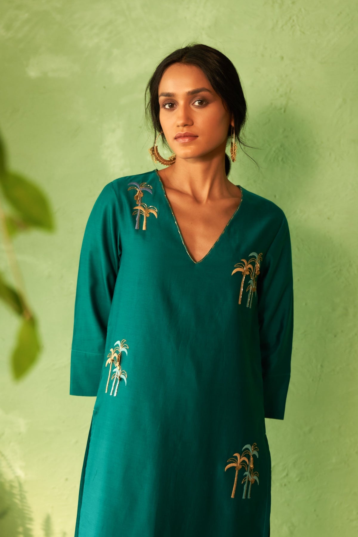 Peacock Green Kurta Set