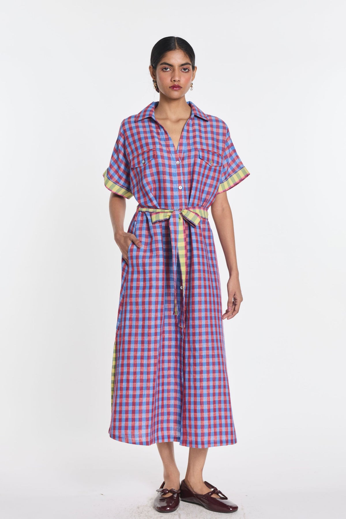 Selah Gingham Check Dress