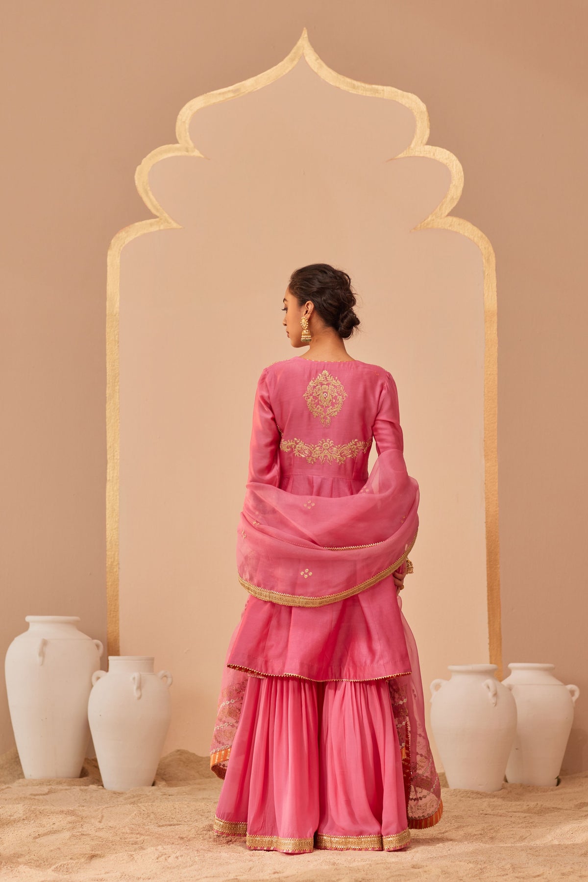Fatima Pink Sharara Set