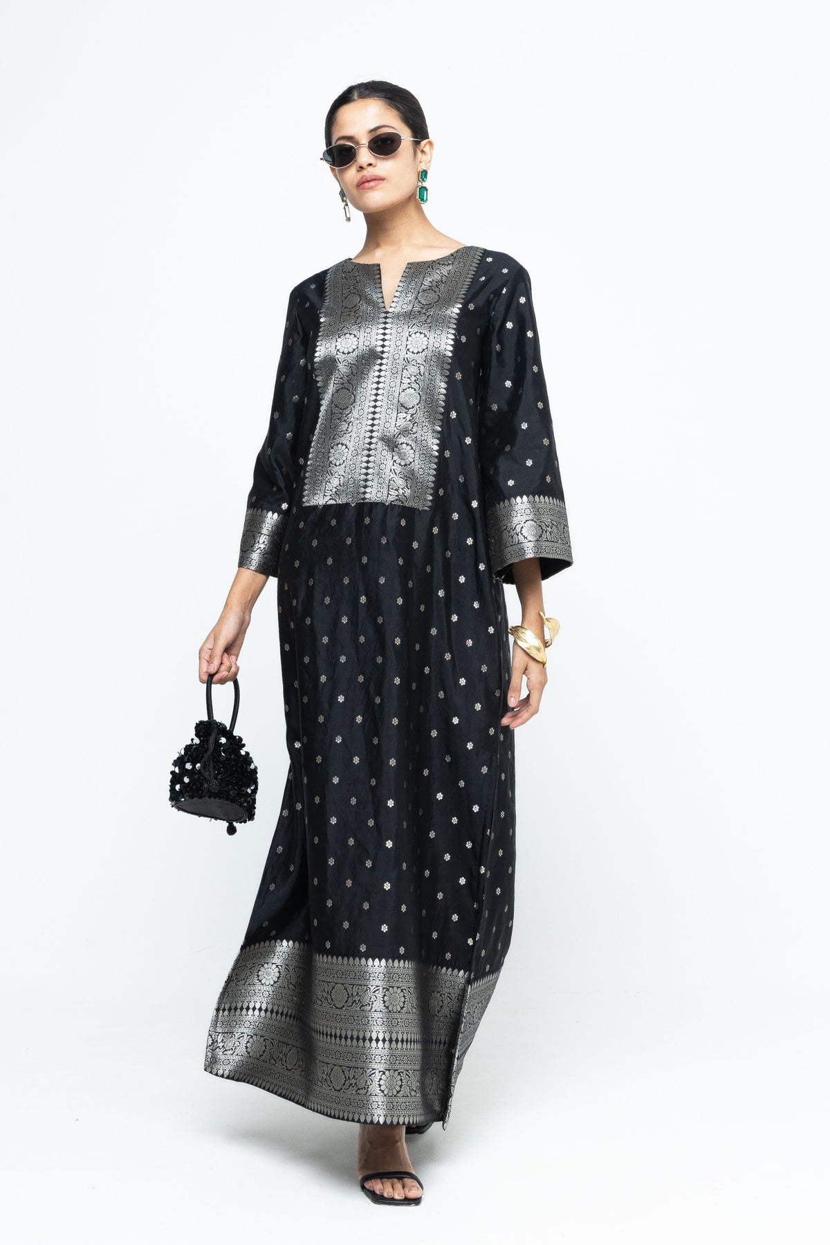 Nats Black Statement Kaftan