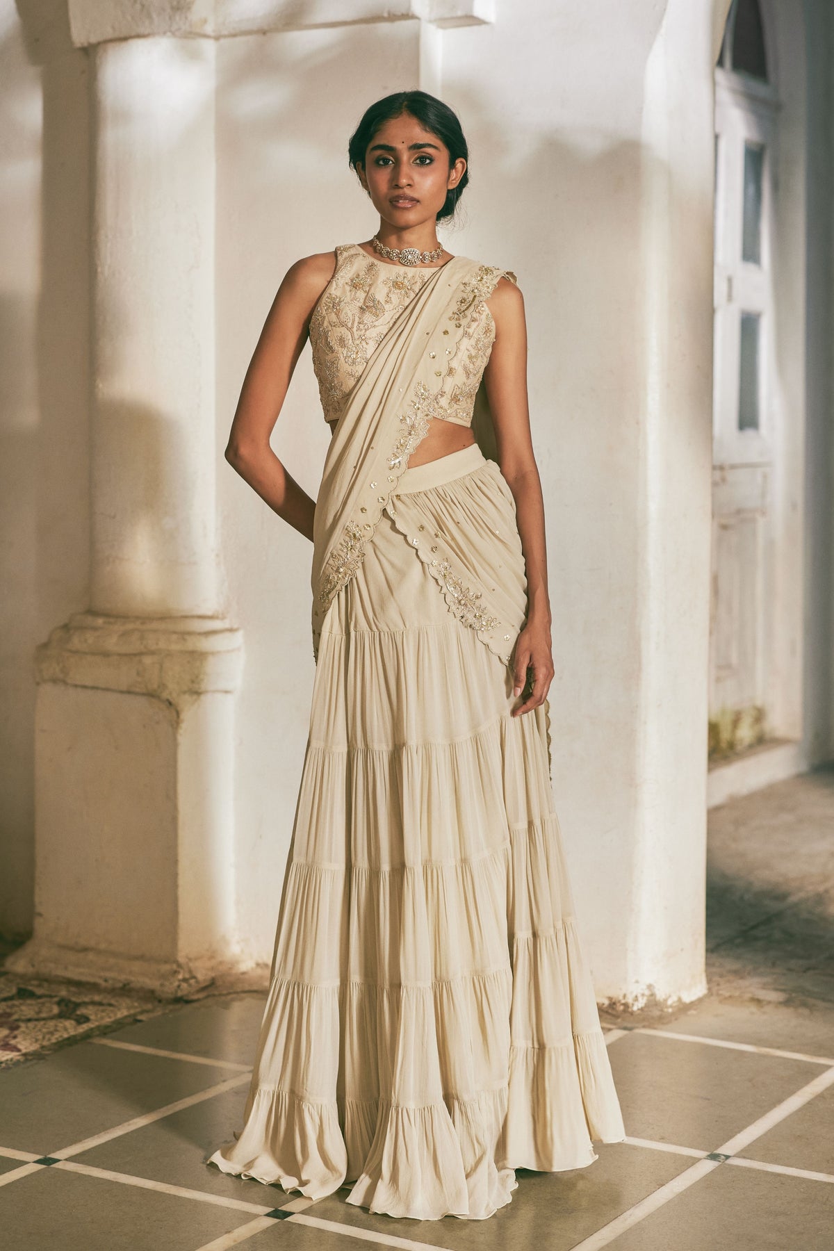 Eris Draped Saree Set