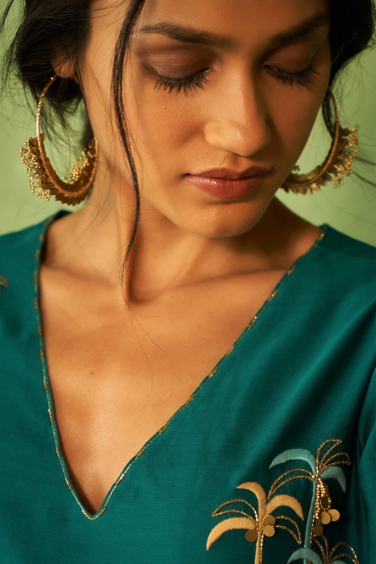 Peacock Green Kurta Set
