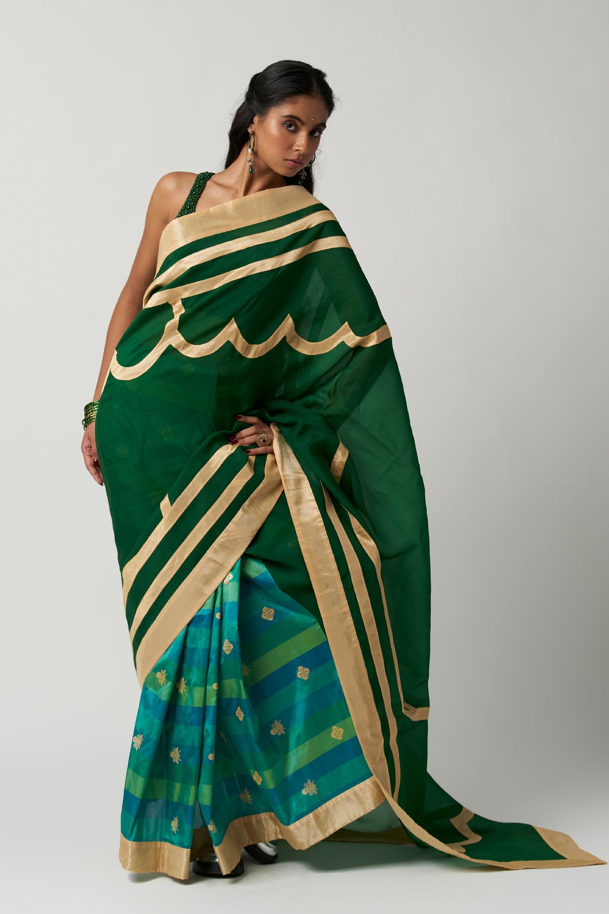 Emerald Mehrabiya Saree
