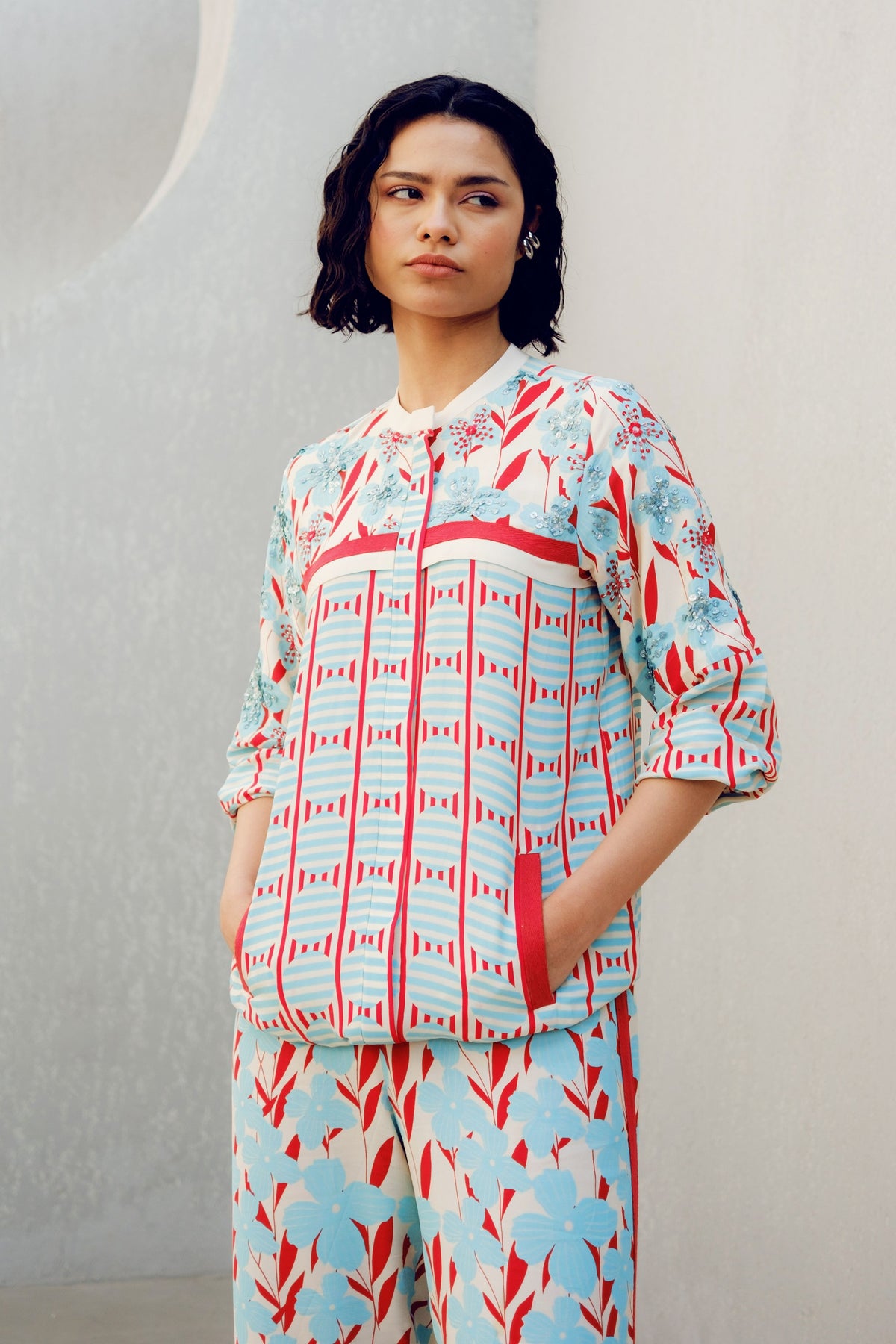 White Print Play Track Suit