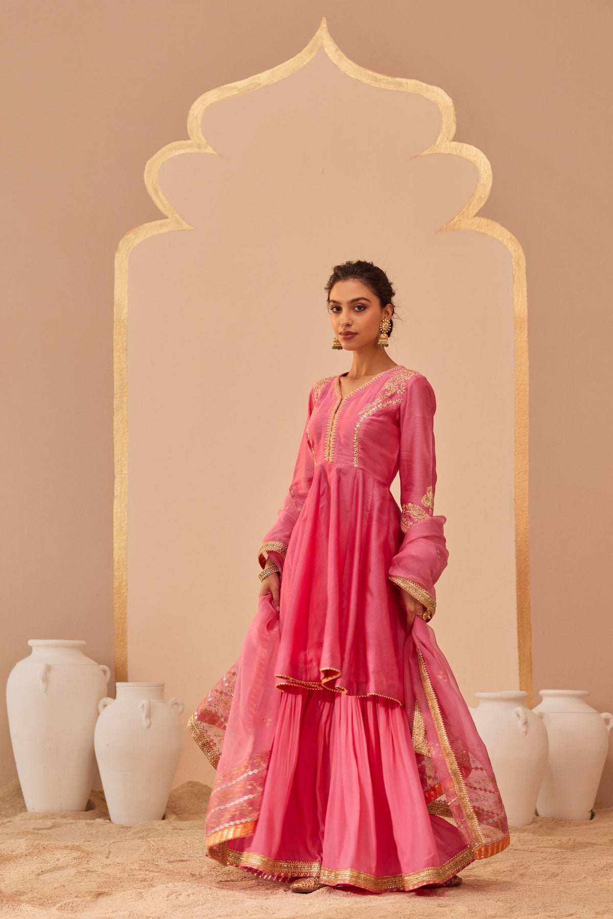 Fatima Pink Sharara Set